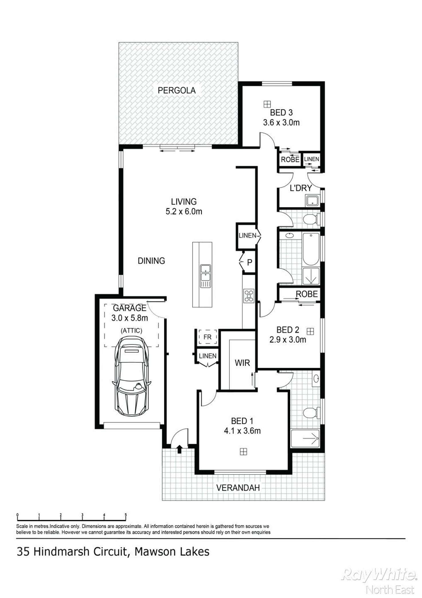 Floorplan of Homely house listing, 35 Hindmarsh Circuit, Mawson Lakes SA 5095