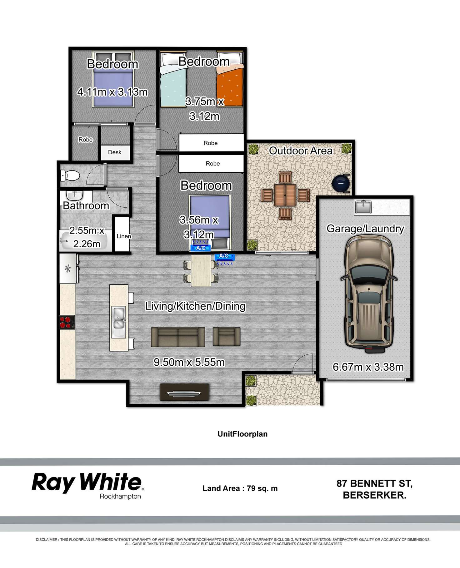 Floorplan of Homely house listing, 87 Bennett Street, Berserker QLD 4701