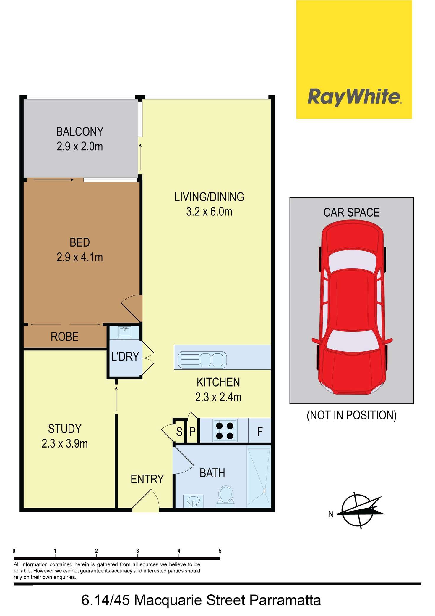 Floorplan of Homely apartment listing, 6.14/45 Macquarie Street, Parramatta NSW 2150