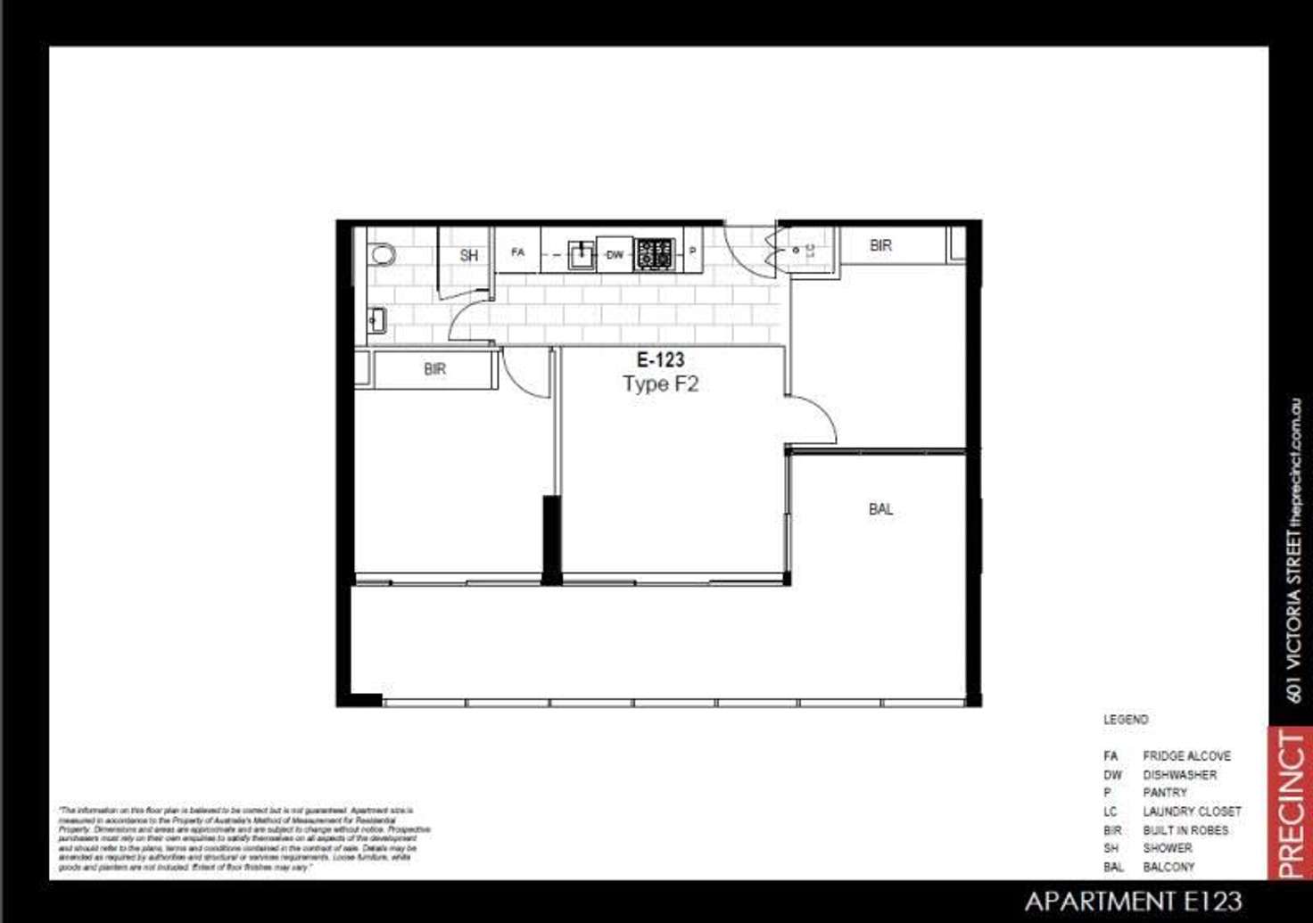 Floorplan of Homely apartment listing, E123/11 Flockhart Street, Abbotsford VIC 3067