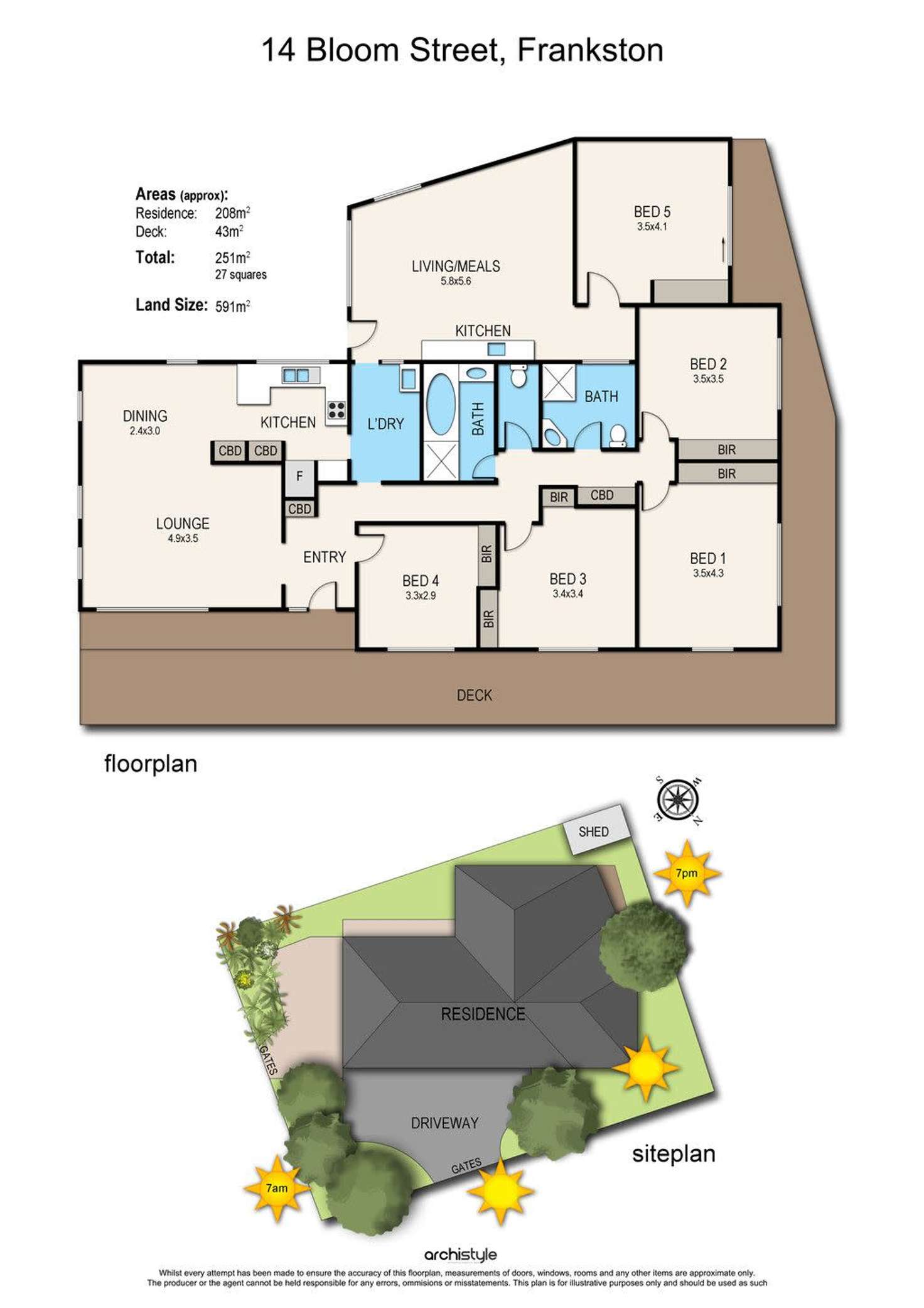 Floorplan of Homely house listing, 14 Bloom Street, Frankston VIC 3199