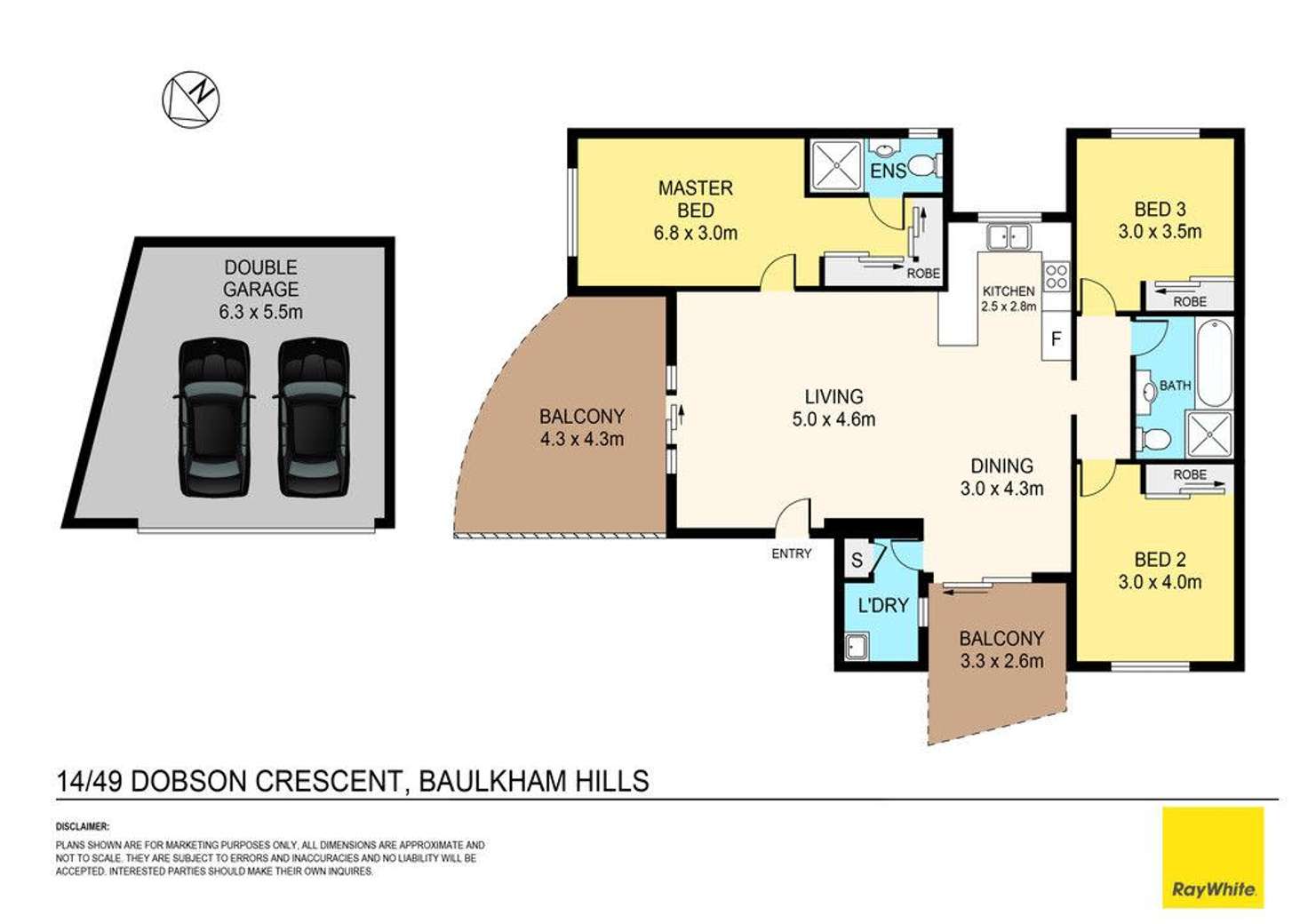 Floorplan of Homely apartment listing, 14/49 Dobson Crescent, Baulkham Hills NSW 2153