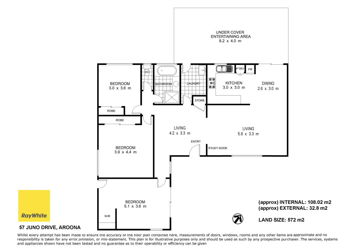 Floorplan of Homely house listing, 57 Juno Drive, Aroona QLD 4551