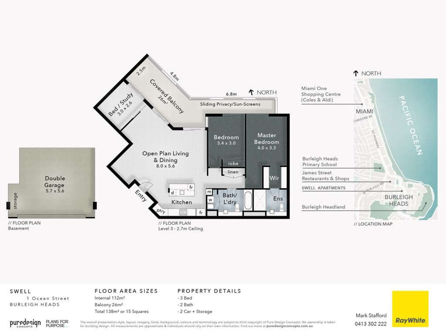 Floorplan of Homely apartment listing, 1 Ocean Street, Burleigh Heads QLD 4220