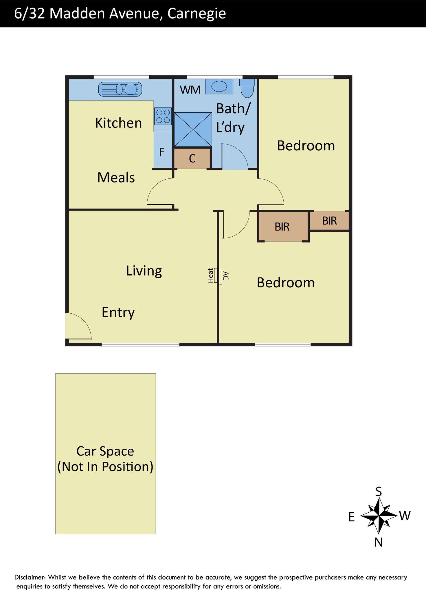 Floorplan of Homely apartment listing, 6/32 Madden Avenue, Carnegie VIC 3163