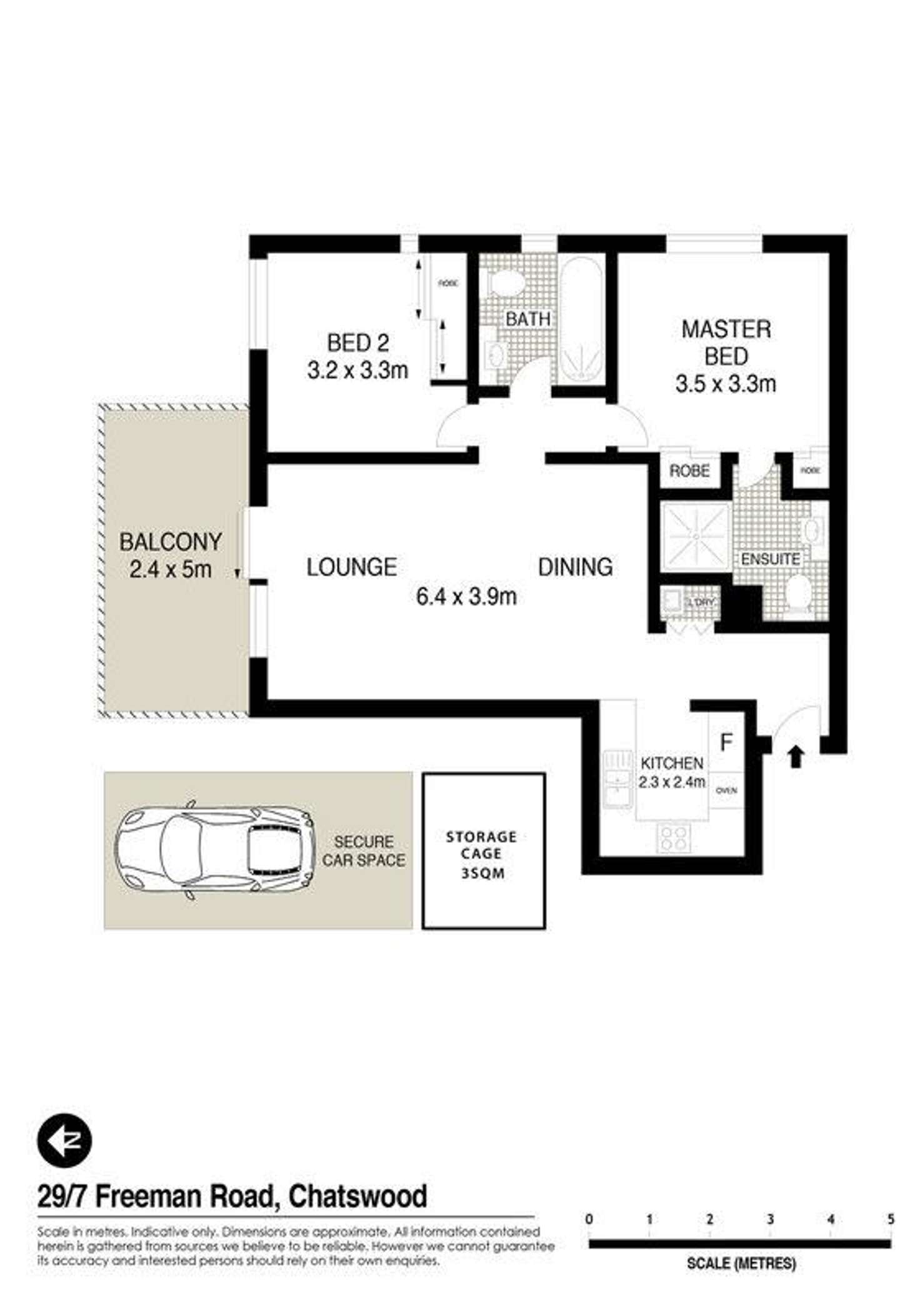 Floorplan of Homely unit listing, 29/7 Freeman Road, Chatswood NSW 2067