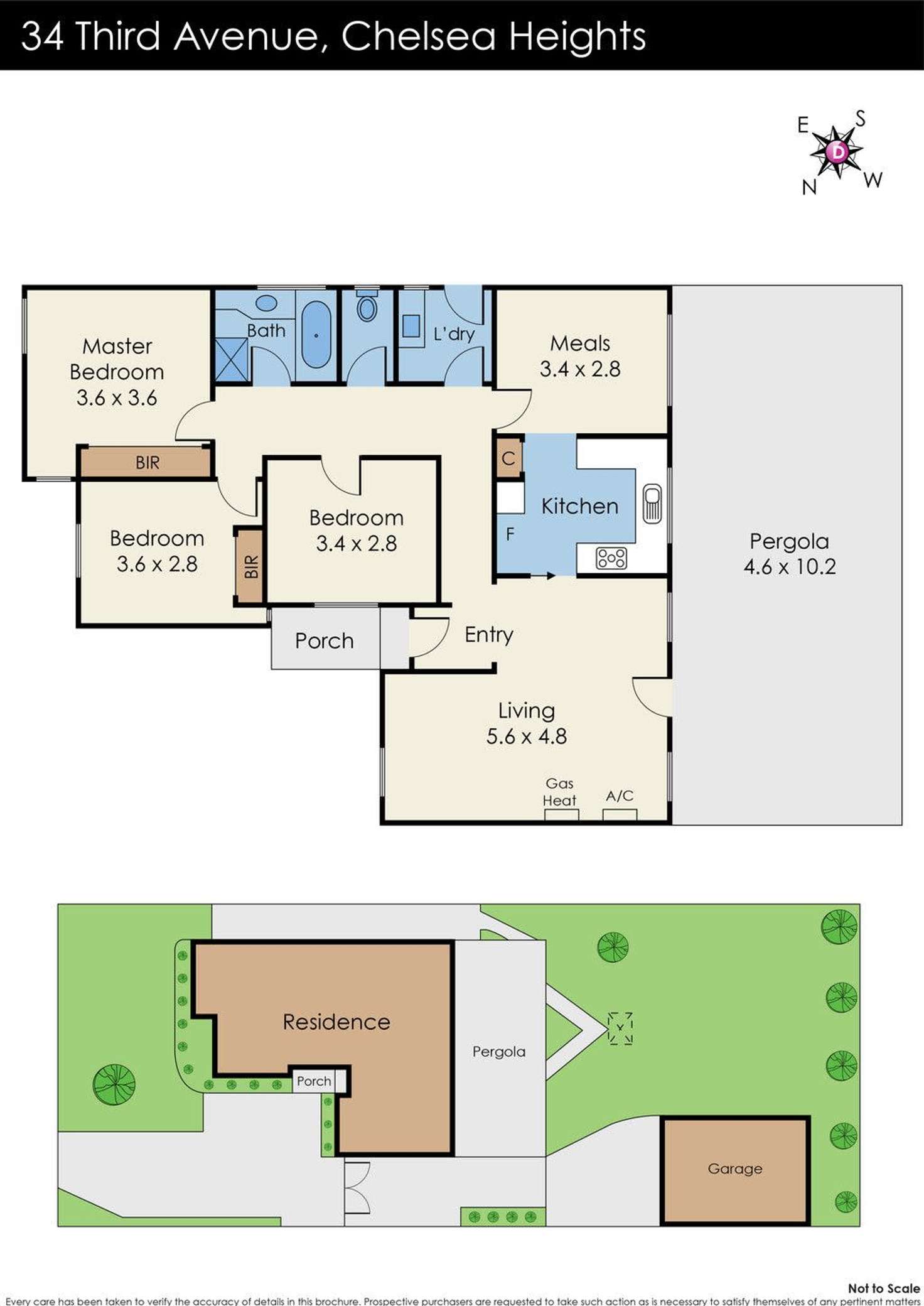 Floorplan of Homely house listing, 34 Third Avenue, Chelsea Heights VIC 3196