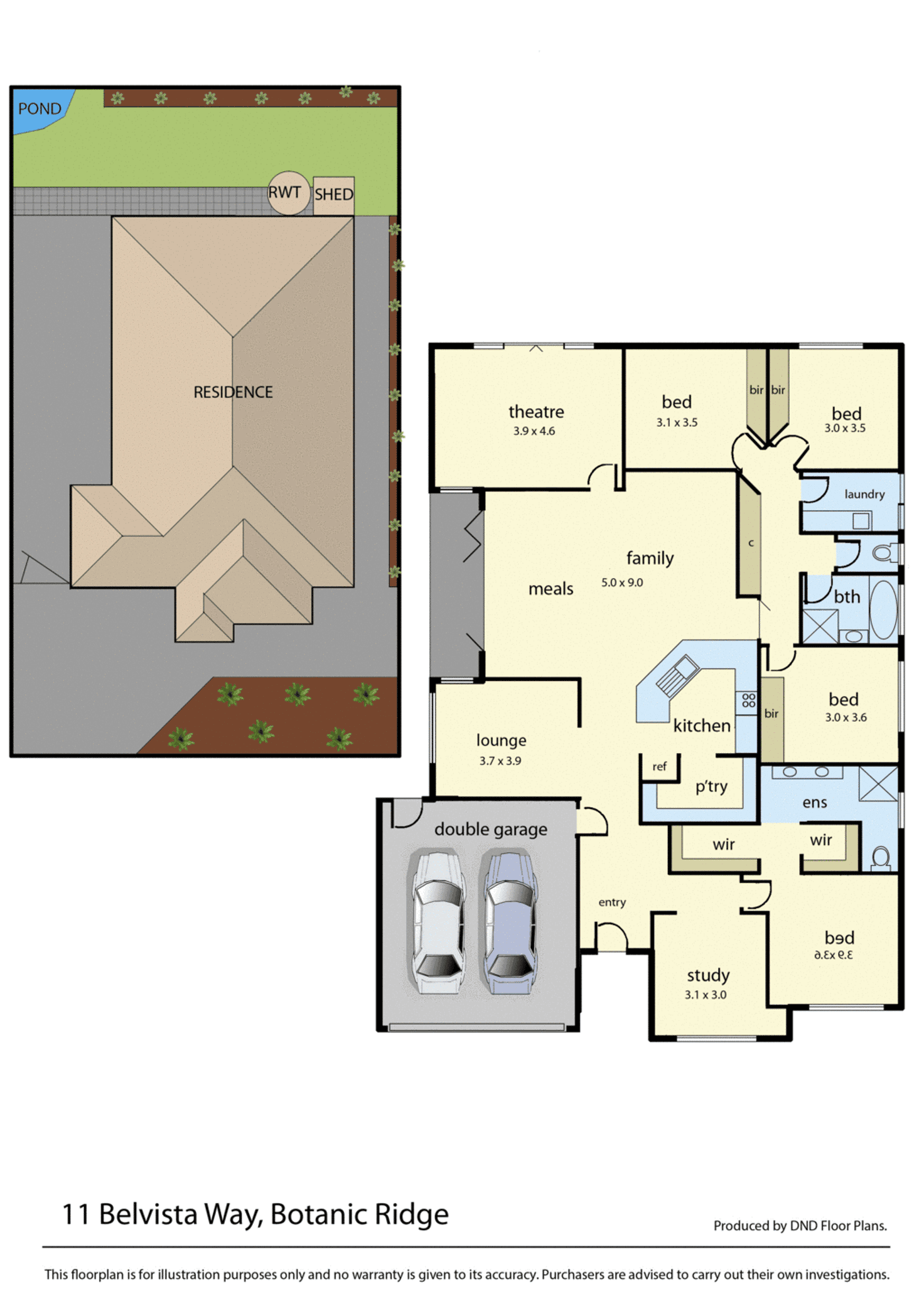 Floorplan of Homely house listing, 11 Belvista Way, Botanic Ridge VIC 3977