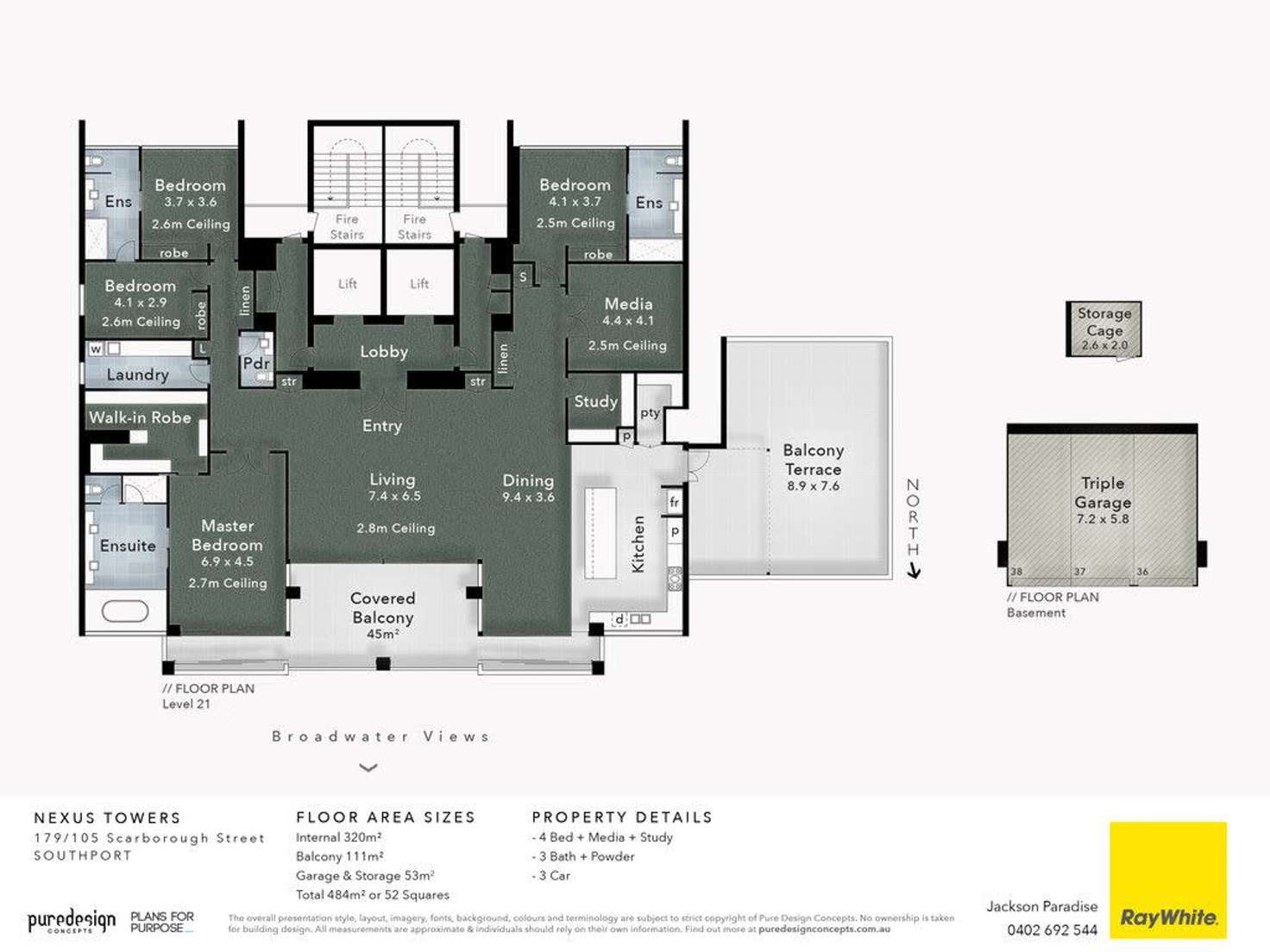 Floorplan of Homely apartment listing, 179/105 Scarborough Street, Southport QLD 4215