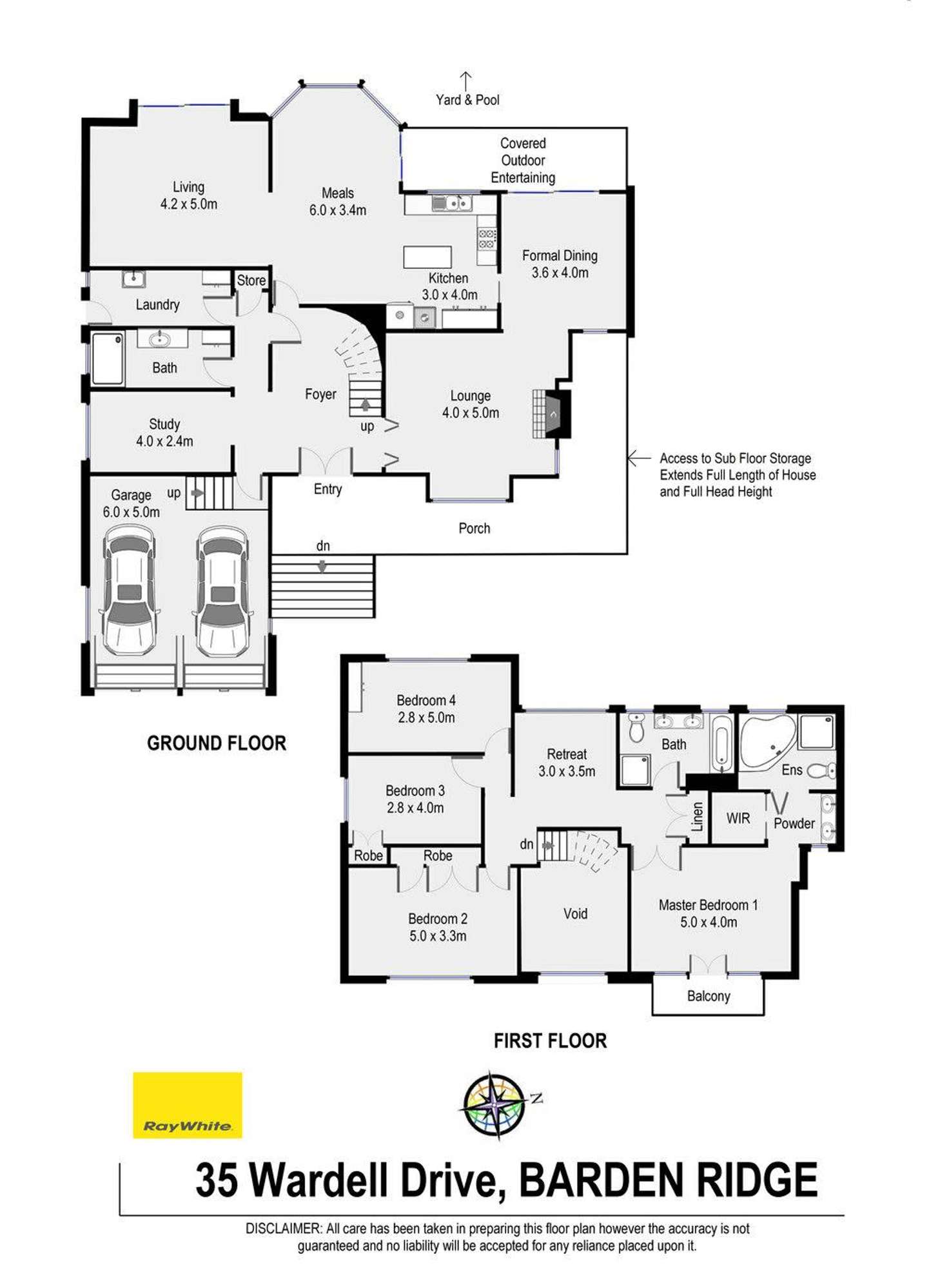 Floorplan of Homely house listing, 35 Wardell Drive, Barden Ridge NSW 2234