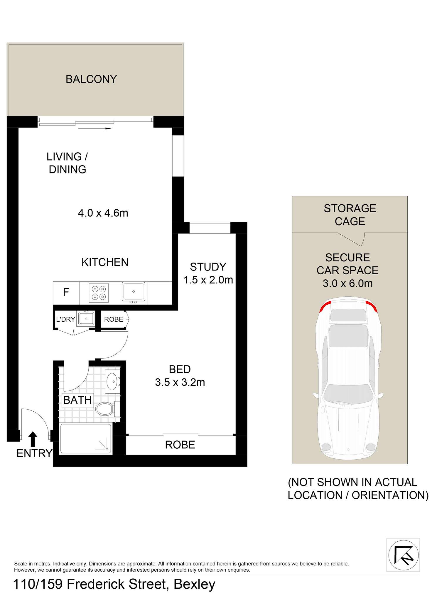 Floorplan of Homely apartment listing, 110/159 Frederick Street, Bexley NSW 2207