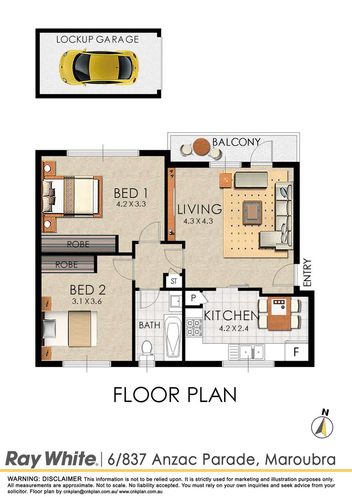 Floorplan of Homely apartment listing, 6/837 Anzac Parade, Maroubra NSW 2035