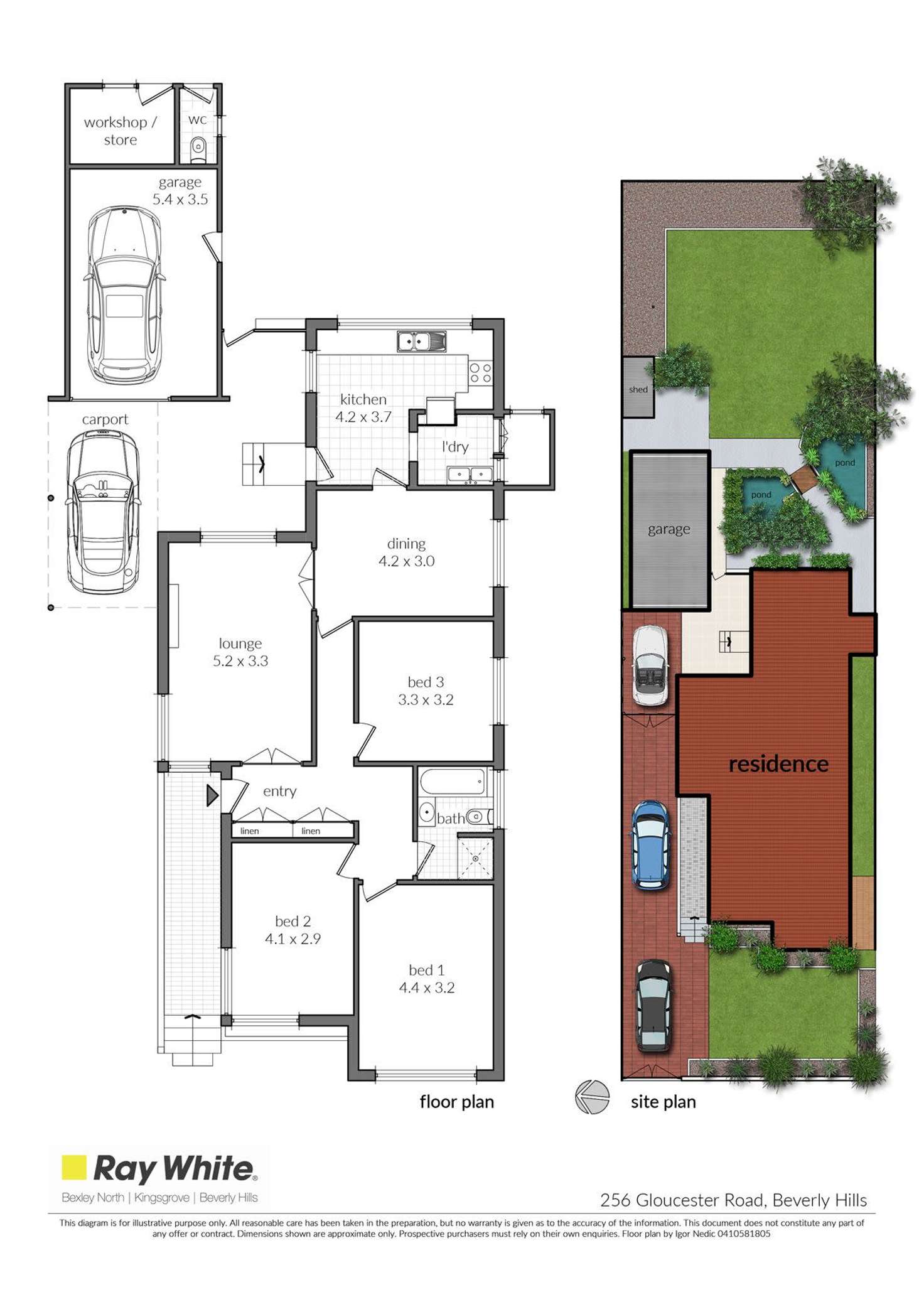 Floorplan of Homely house listing, 256 Gloucester Road, Beverly Hills NSW 2209