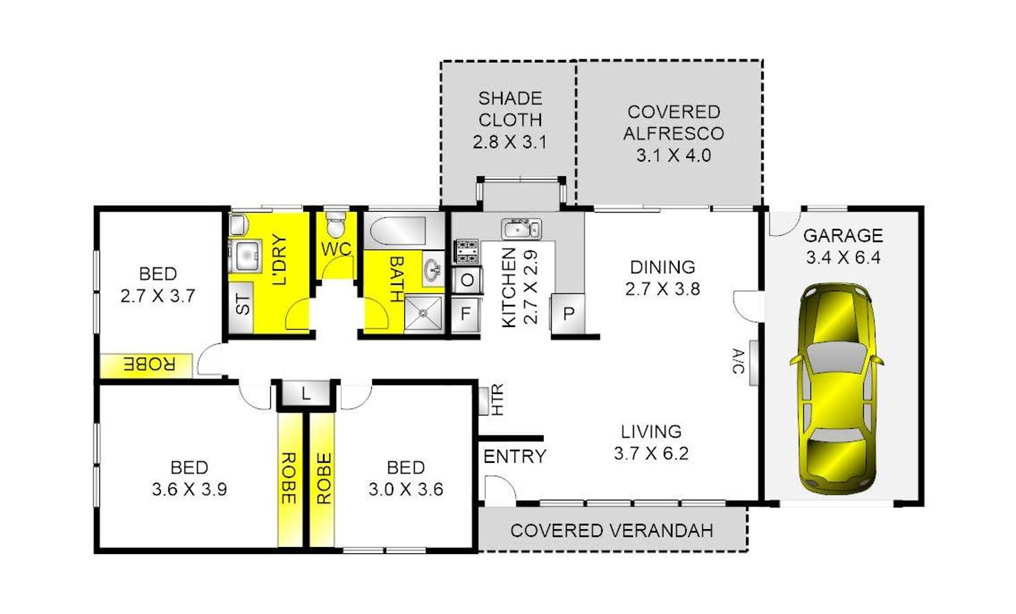 Floorplan of Homely unit listing, 2/7-8 Gillean Place, Lara VIC 3212