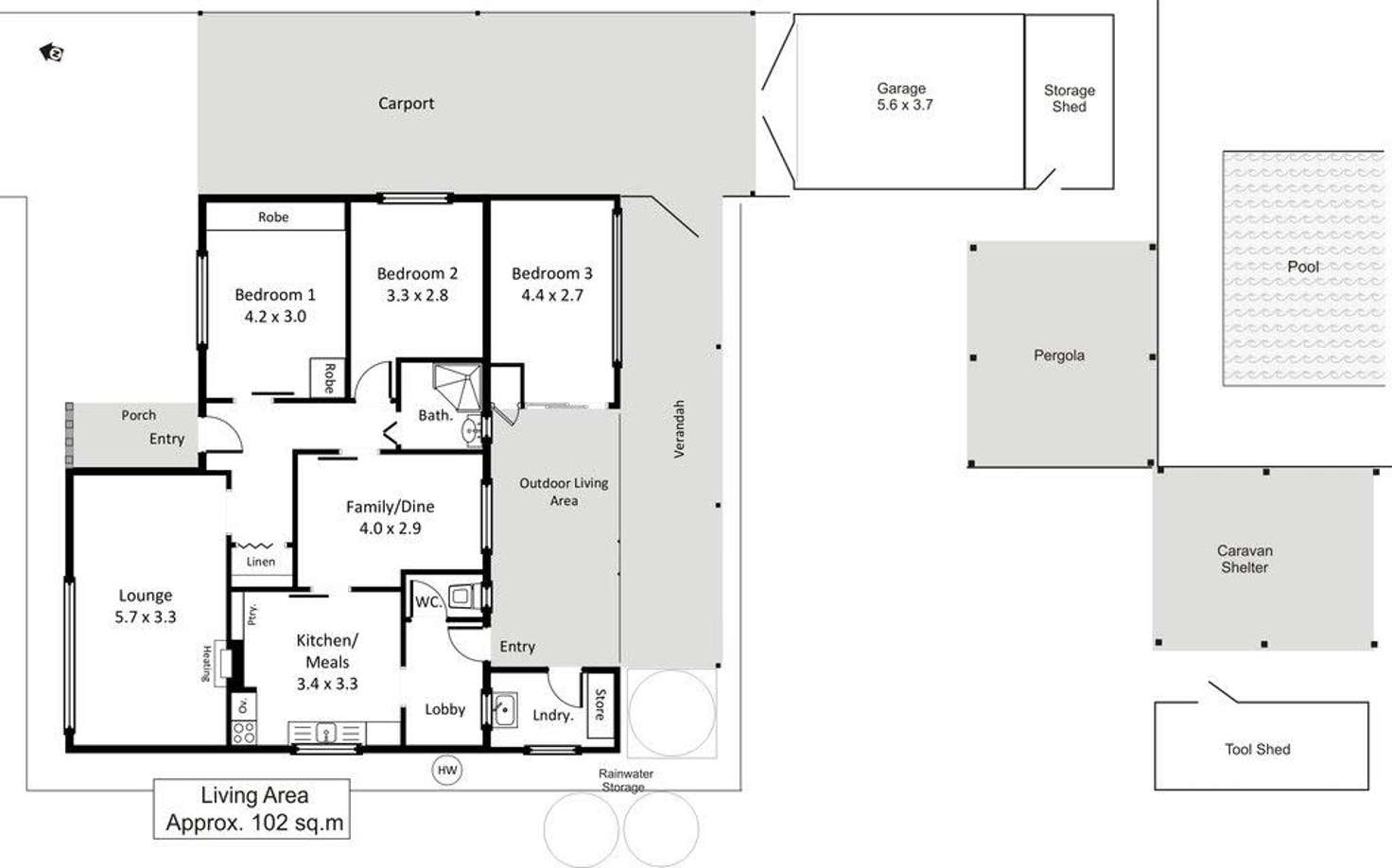 Floorplan of Homely house listing, 22 Gilbert Street, Berri SA 5343