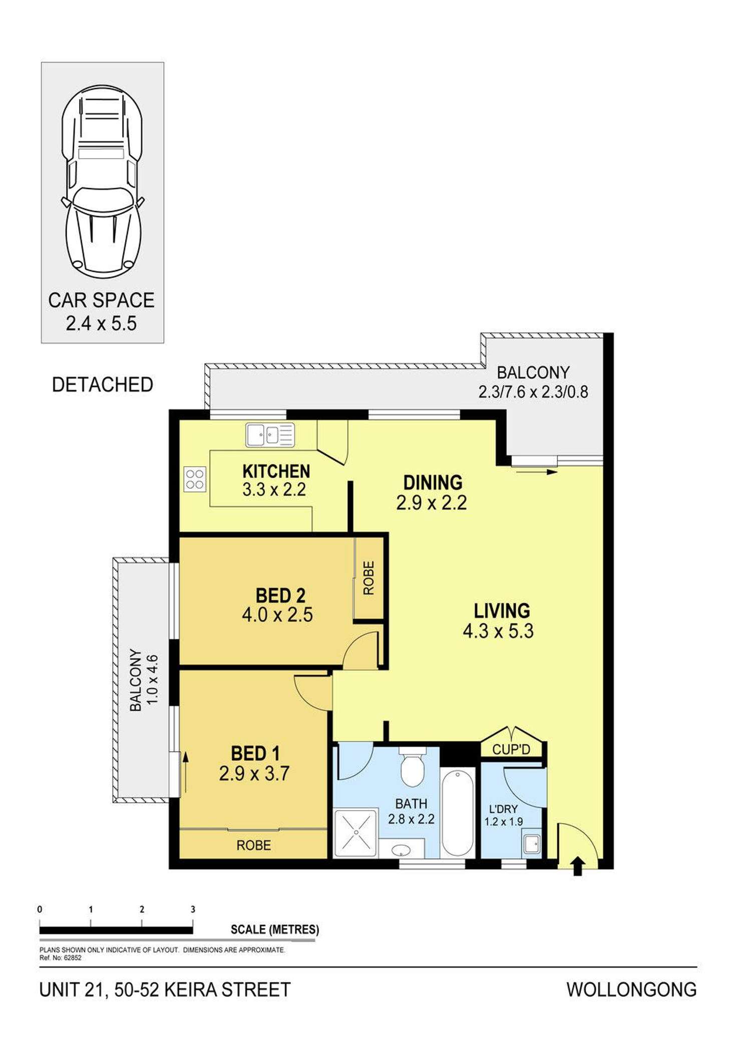 Floorplan of Homely unit listing, 21/50-52 Keira Street, Wollongong NSW 2500