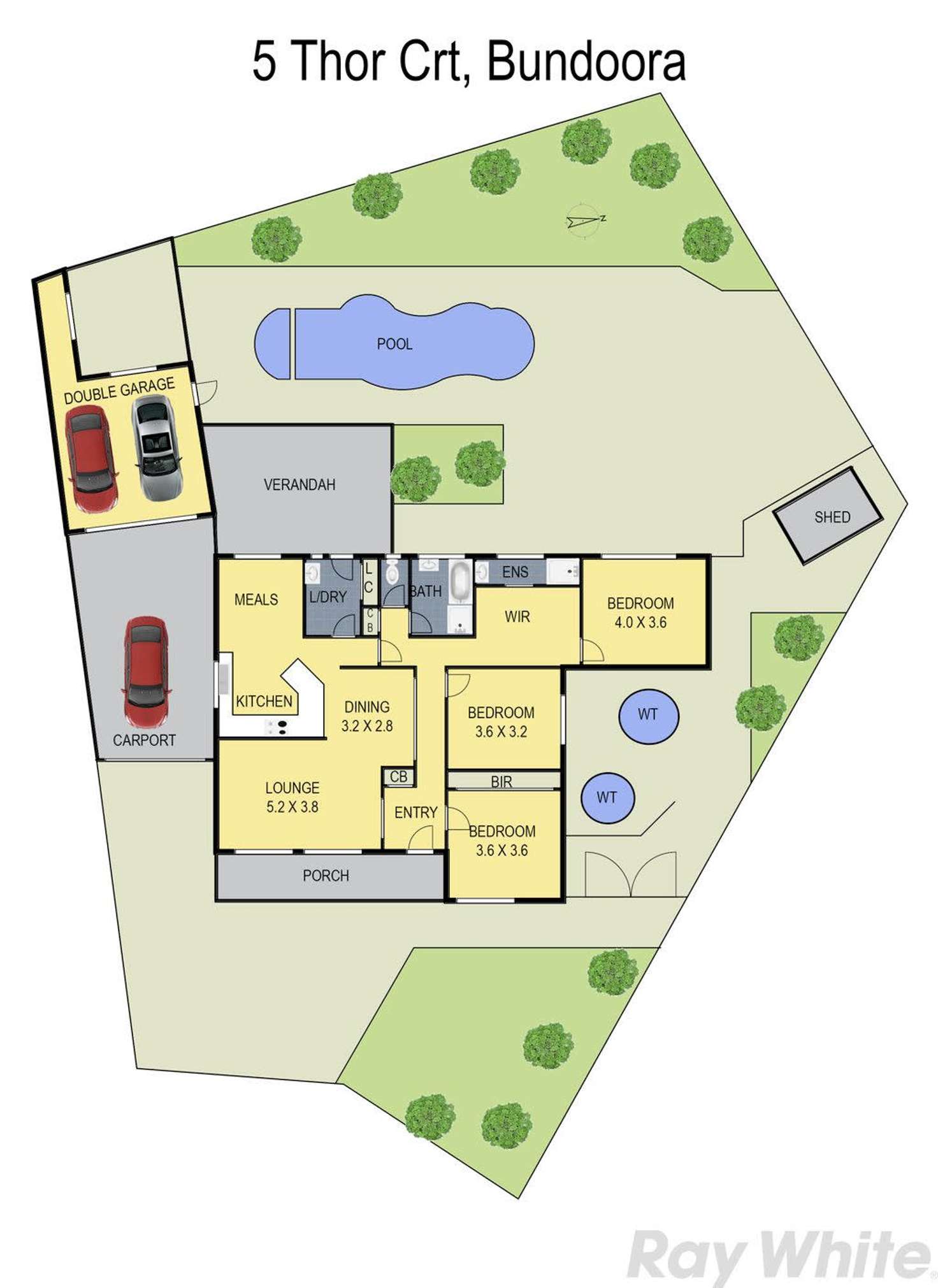 Floorplan of Homely house listing, 5 Thor Court, Bundoora VIC 3083