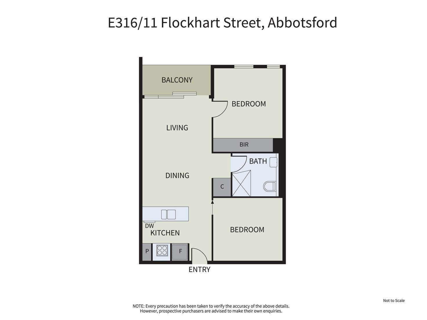 Floorplan of Homely apartment listing, E316/11 Flockhart Street, Abbotsford VIC 3067