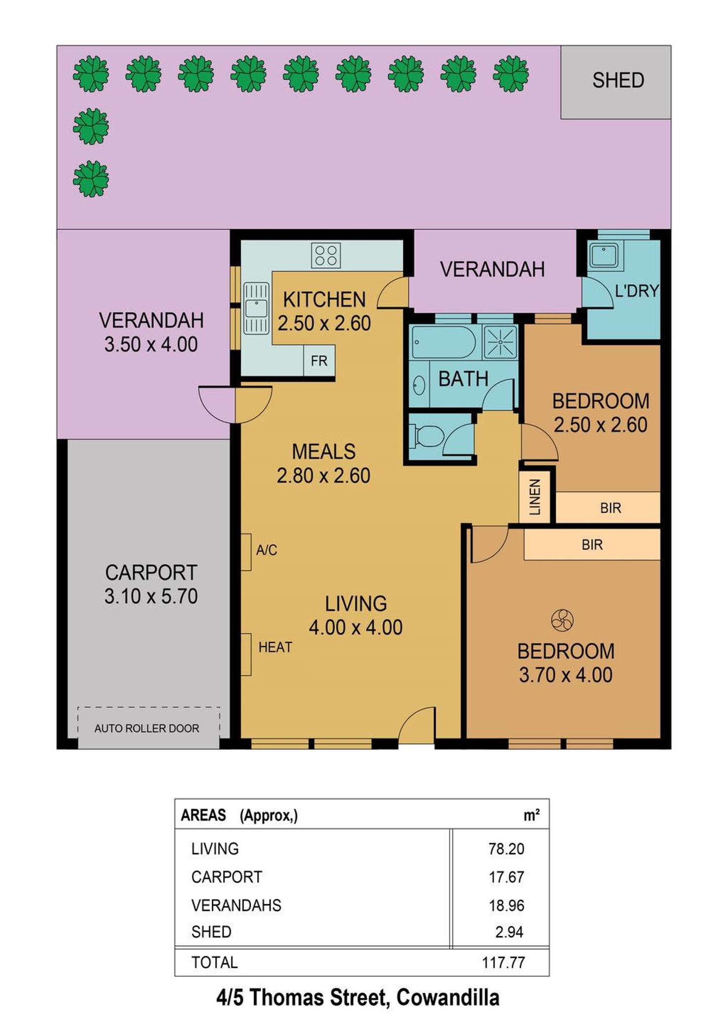 Floorplan of Homely unit listing, 4/3-5 Thomas Street, Cowandilla SA 5033