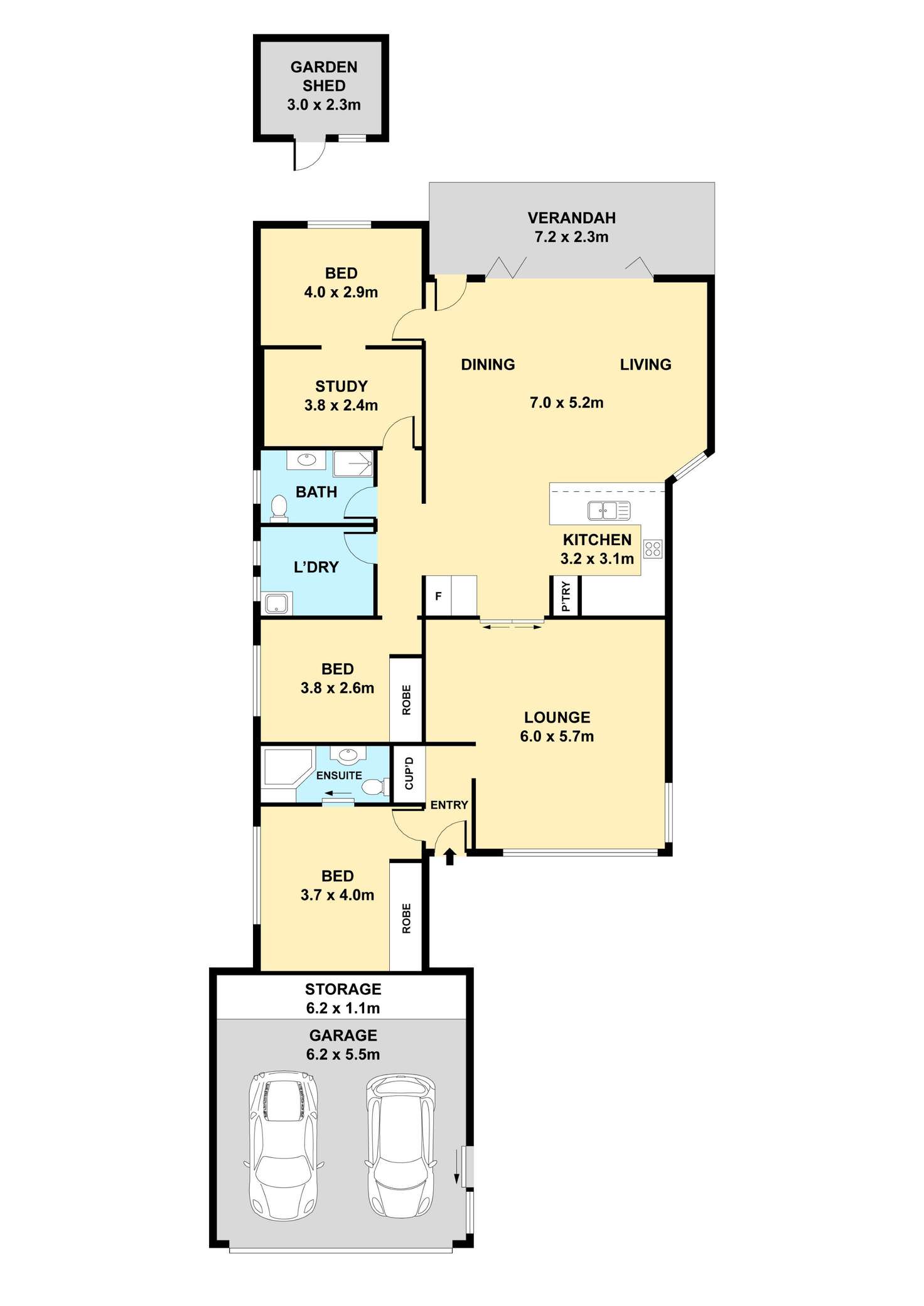 Floorplan of Homely house listing, 50 Oberon Drive, Belmont VIC 3216