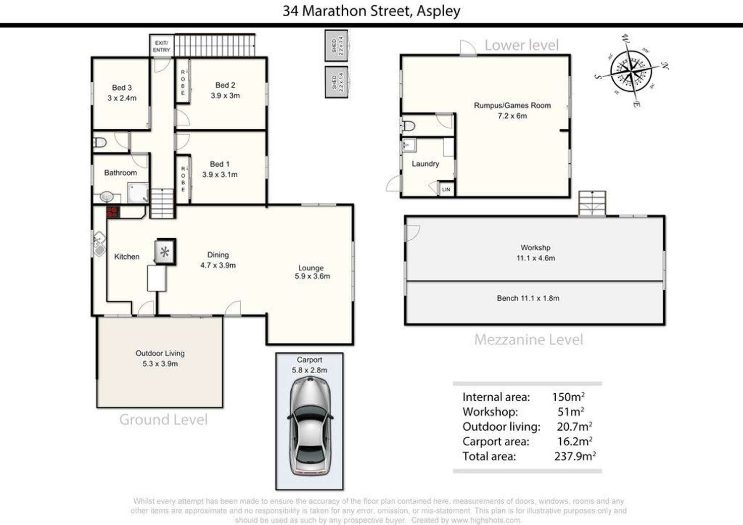 Floorplan of Homely house listing, 34 Marathon Street, Aspley QLD 4034