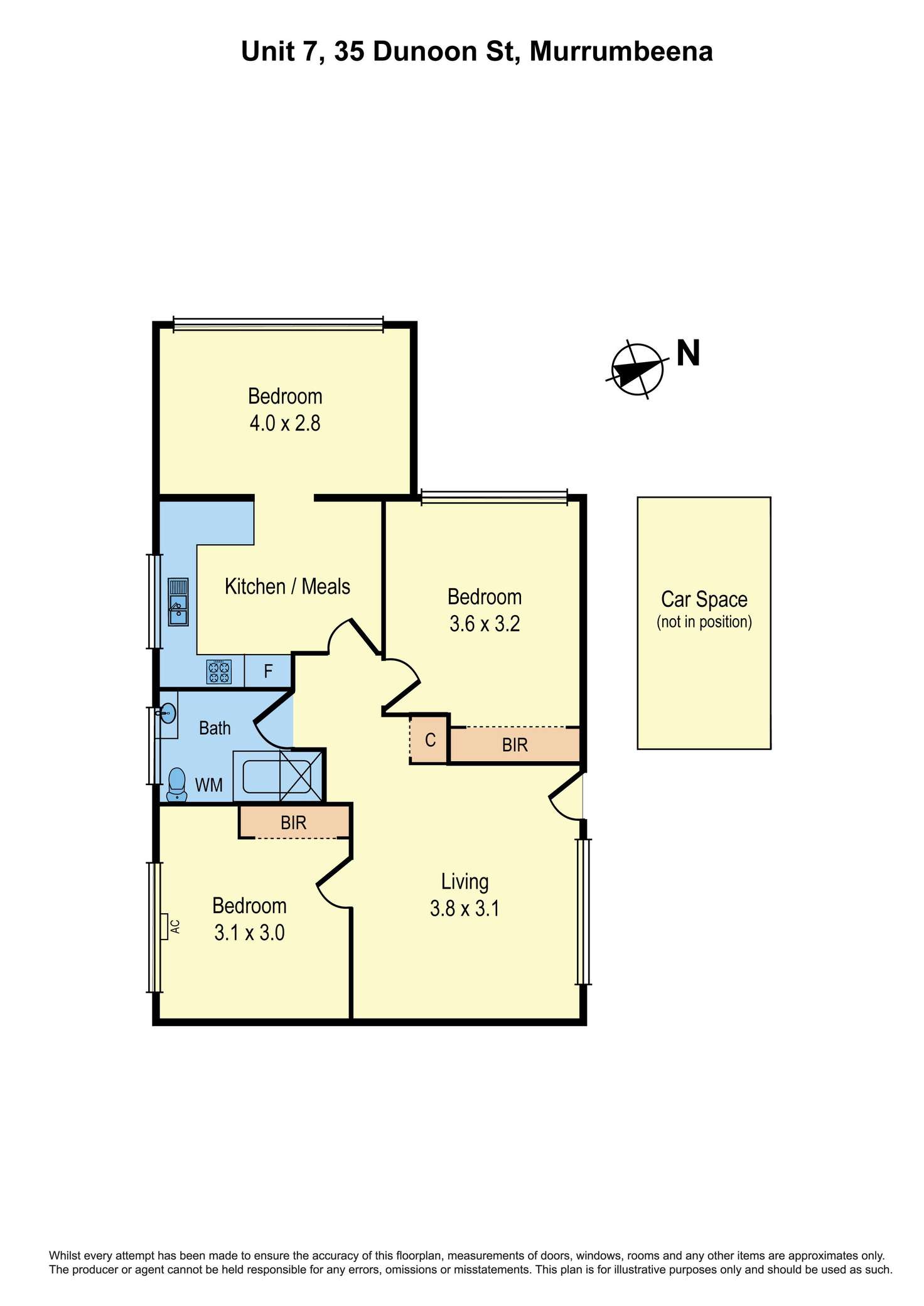 Floorplan of Homely apartment listing, 7/35 Dunoon Street, Murrumbeena VIC 3163