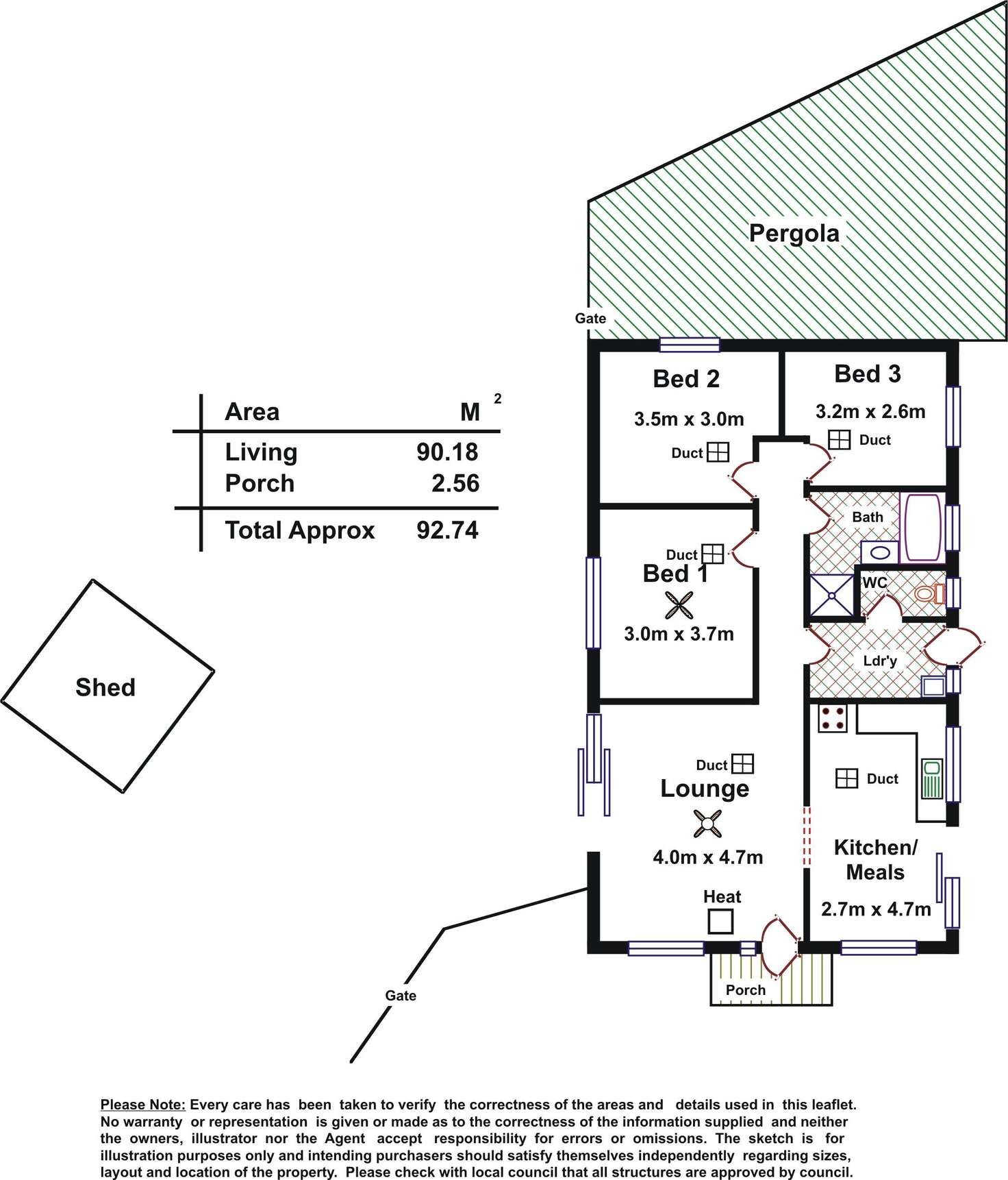 Floorplan of Homely house listing, 12 Sterling Court, Smithfield SA 5114