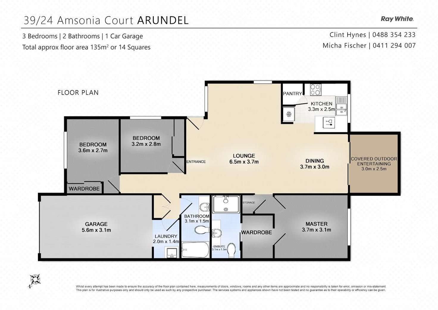 Floorplan of Homely other listing, 39/24 Amsonia Court, Arundel QLD 4214