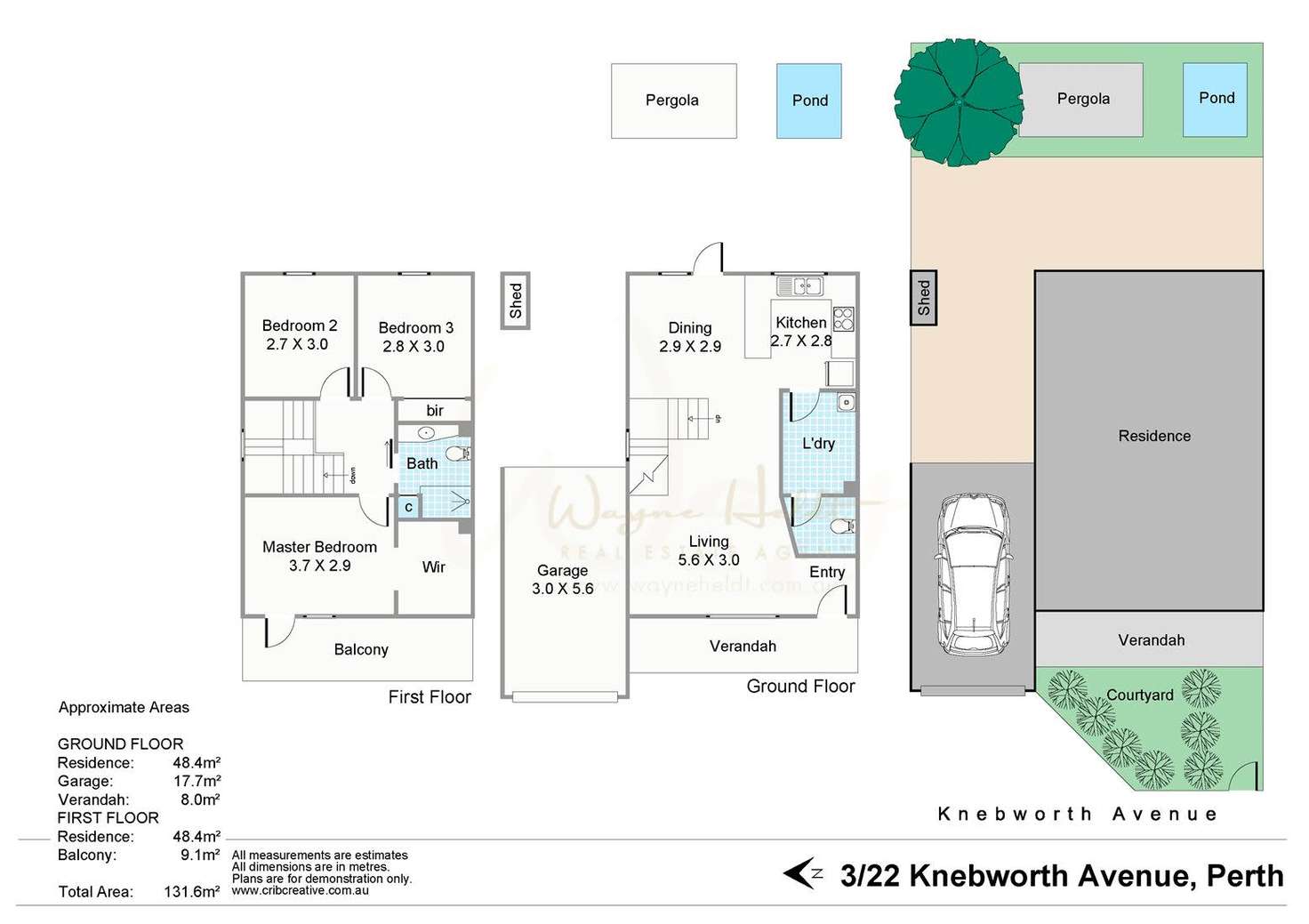 Floorplan of Homely townhouse listing, 3/22 Knebworth Avenue, Perth WA 6000