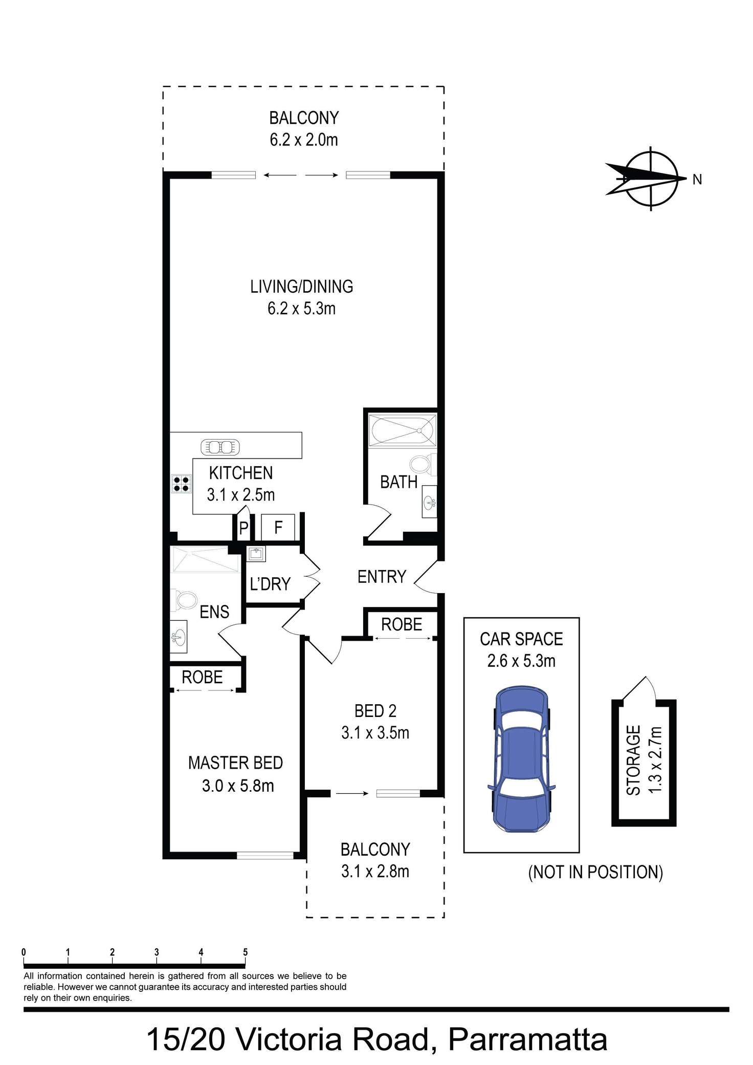 Floorplan of Homely apartment listing, 15/20 Victoria Road, Parramatta NSW 2150