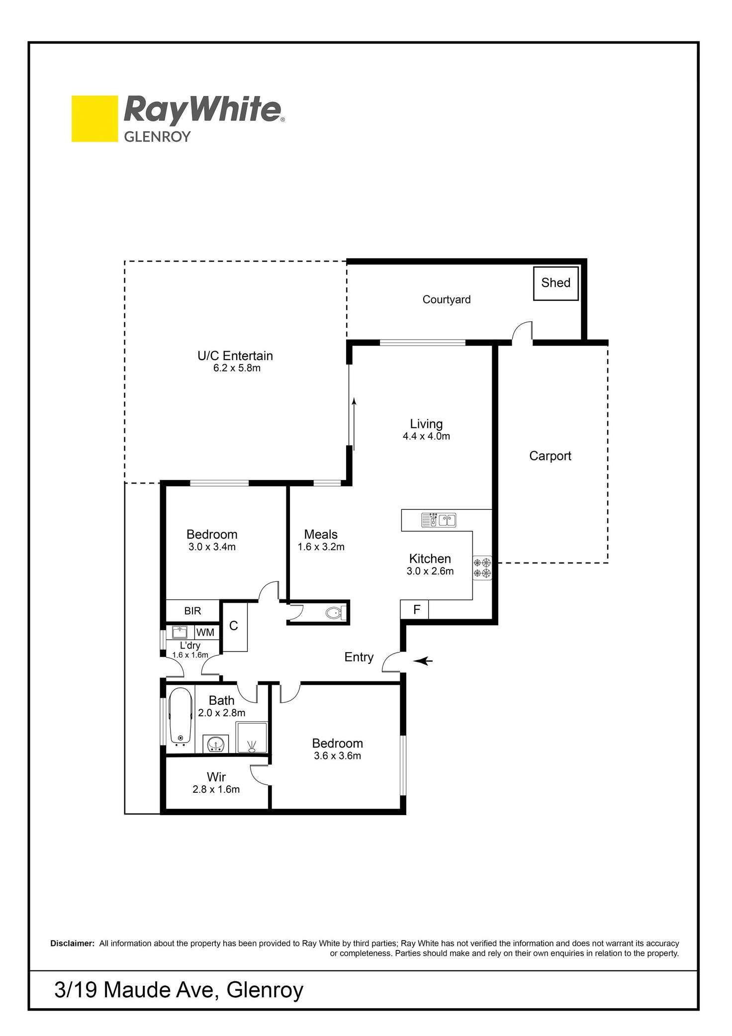 Floorplan of Homely unit listing, 3/19 Maude Avenue, Glenroy VIC 3046