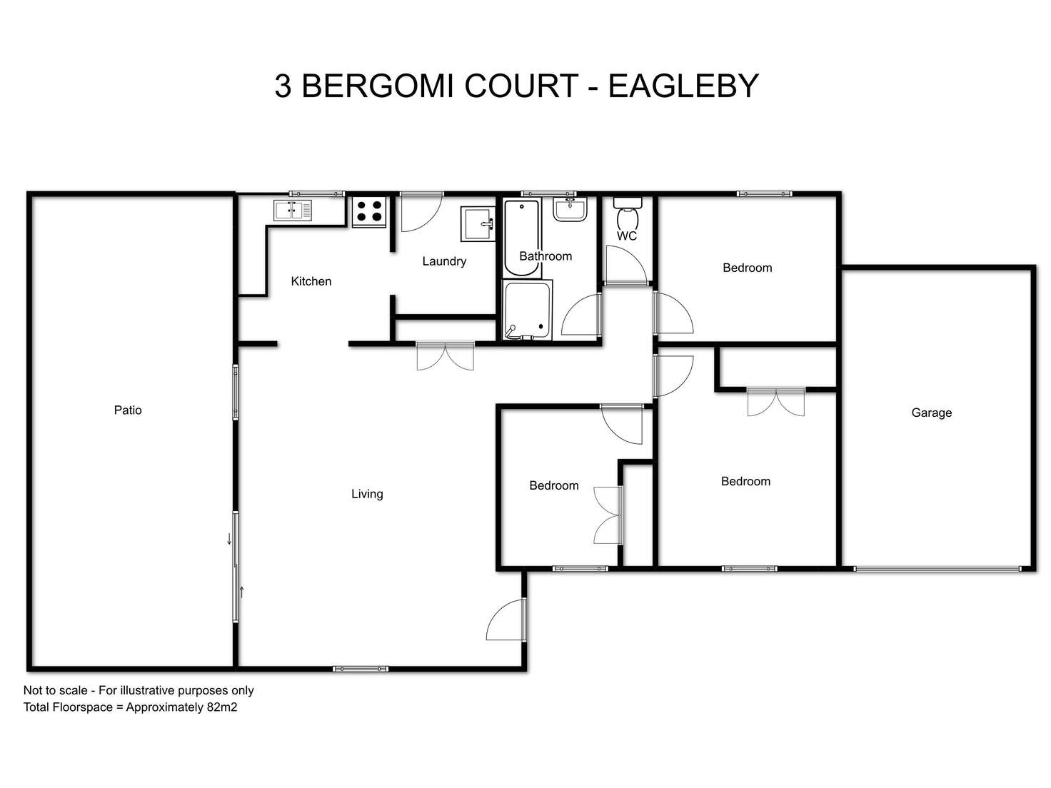 Floorplan of Homely house listing, 3 Bergomi Court, Eagleby QLD 4207