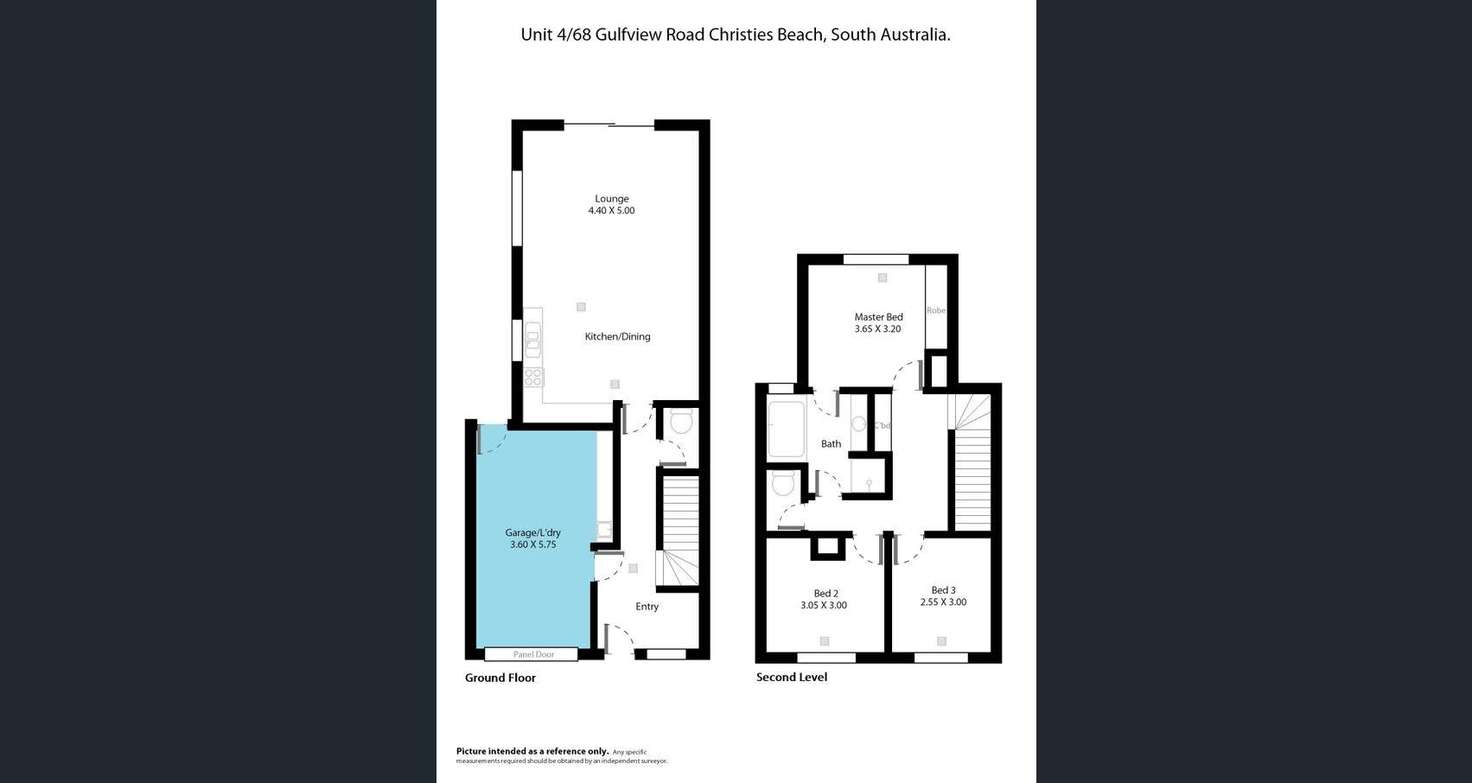 Floorplan of Homely townhouse listing, 4/68 Gulfview Road, Christies Beach SA 5165