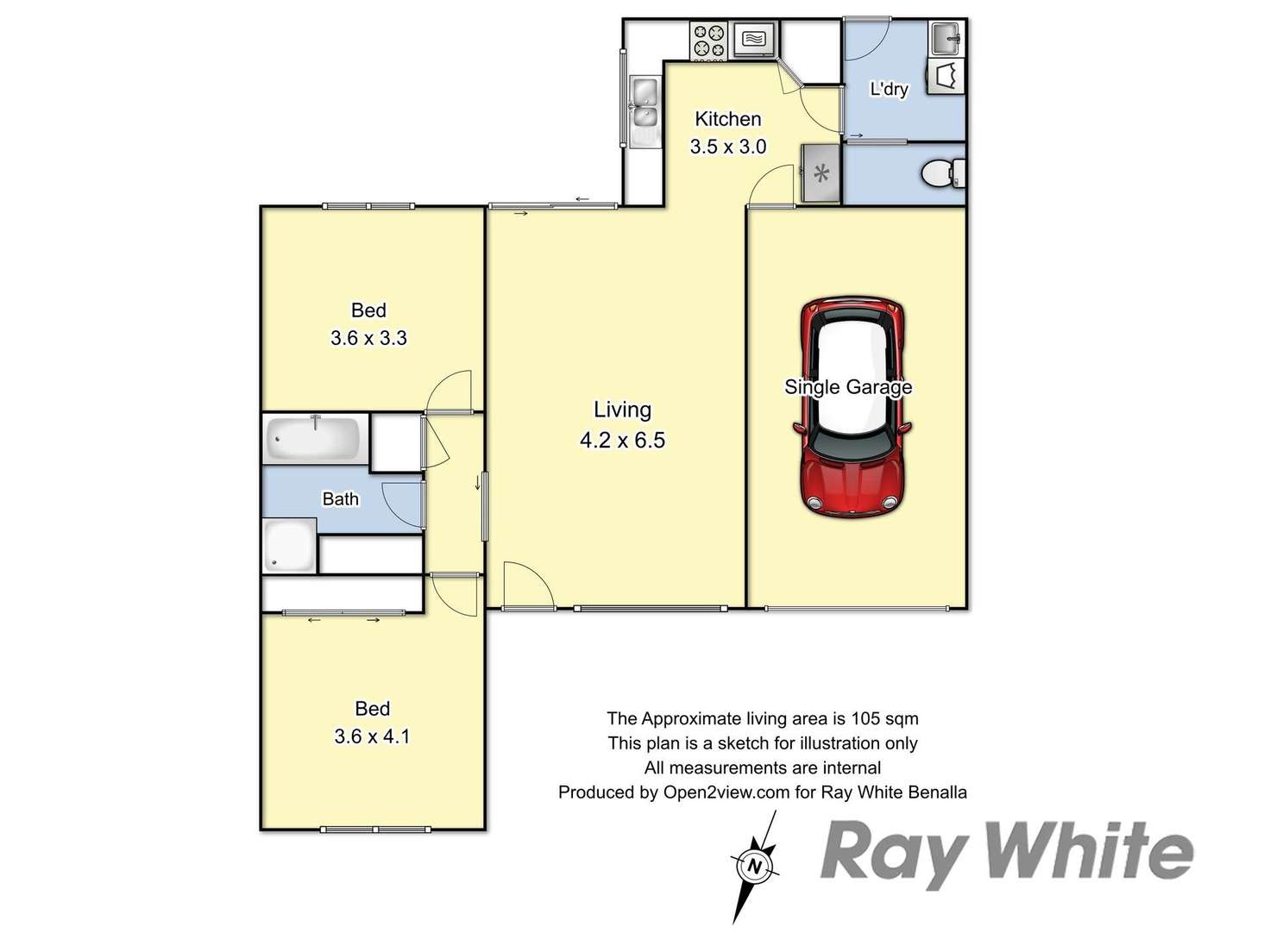 Floorplan of Homely house listing, 3/14 Carrier Street, Benalla VIC 3672