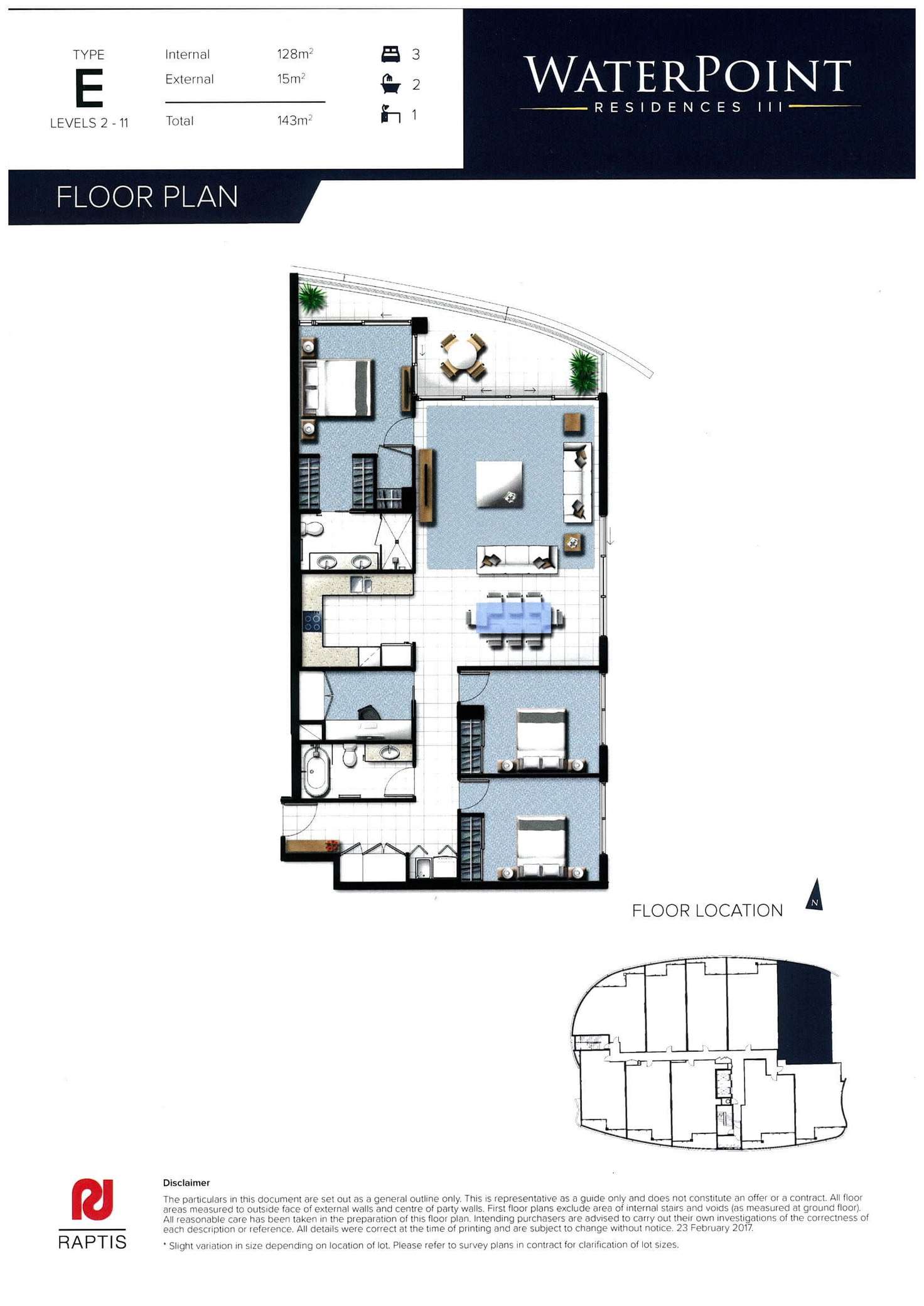 Floorplan of Homely unit listing, 3305/5 Harbour Side Court, Biggera Waters QLD 4216