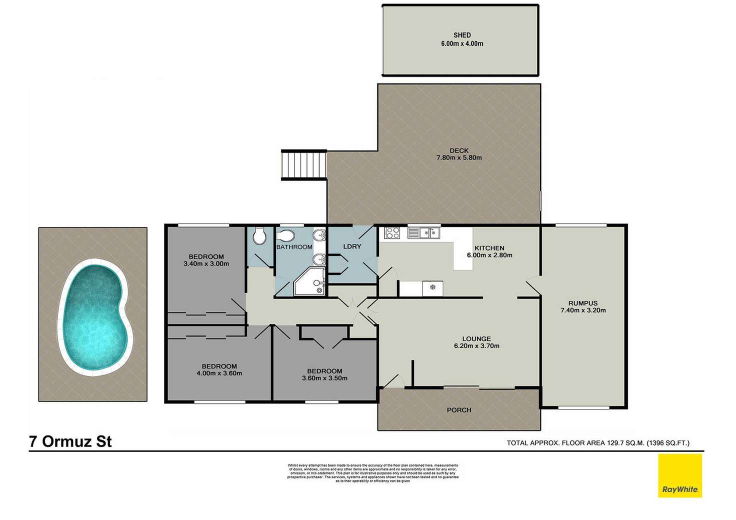 Floorplan of Homely house listing, 7 Ormuz Street, Carina Heights QLD 4152