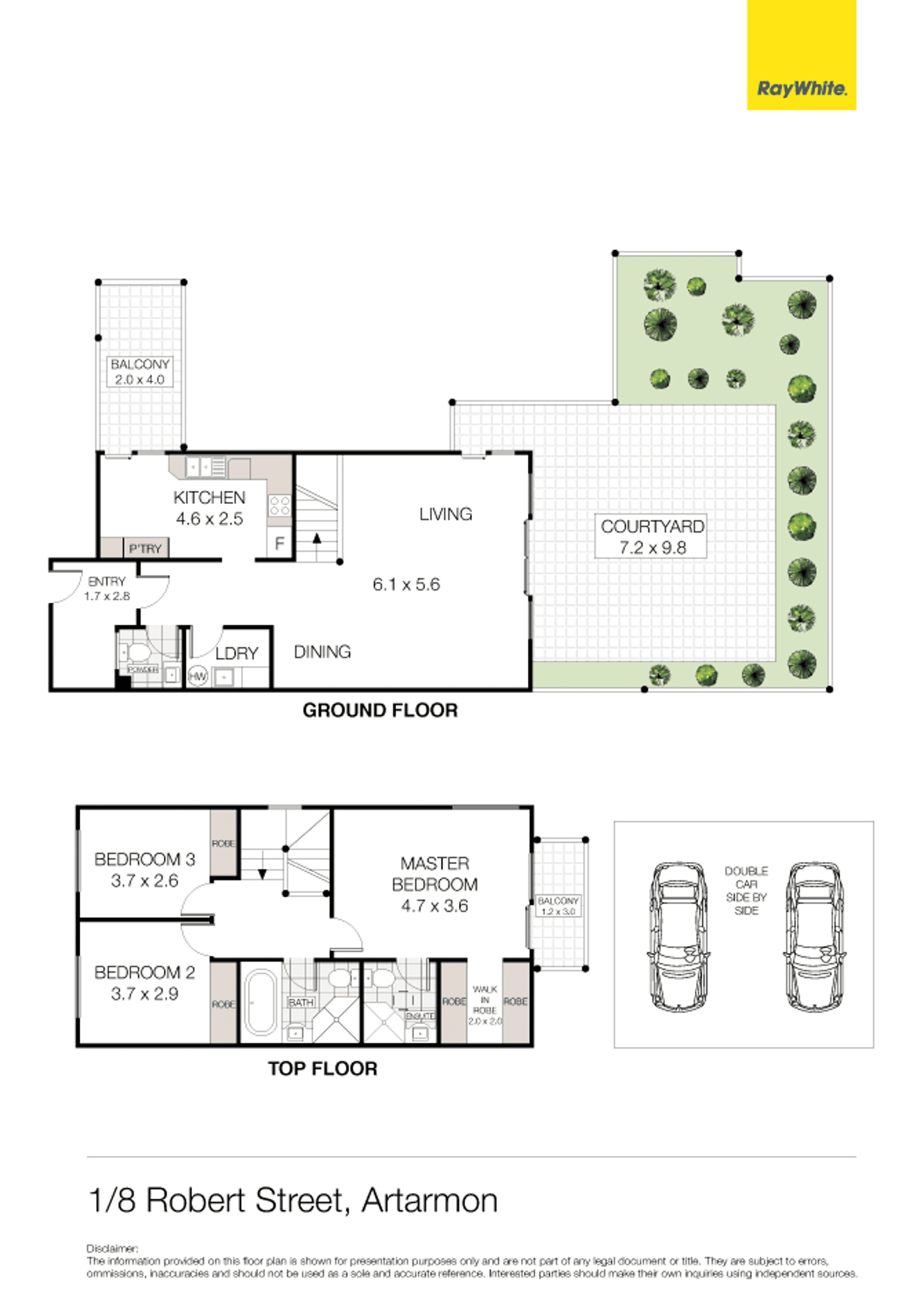 Floorplan of Homely townhouse listing, 1/8 Robert Street, Artarmon NSW 2064