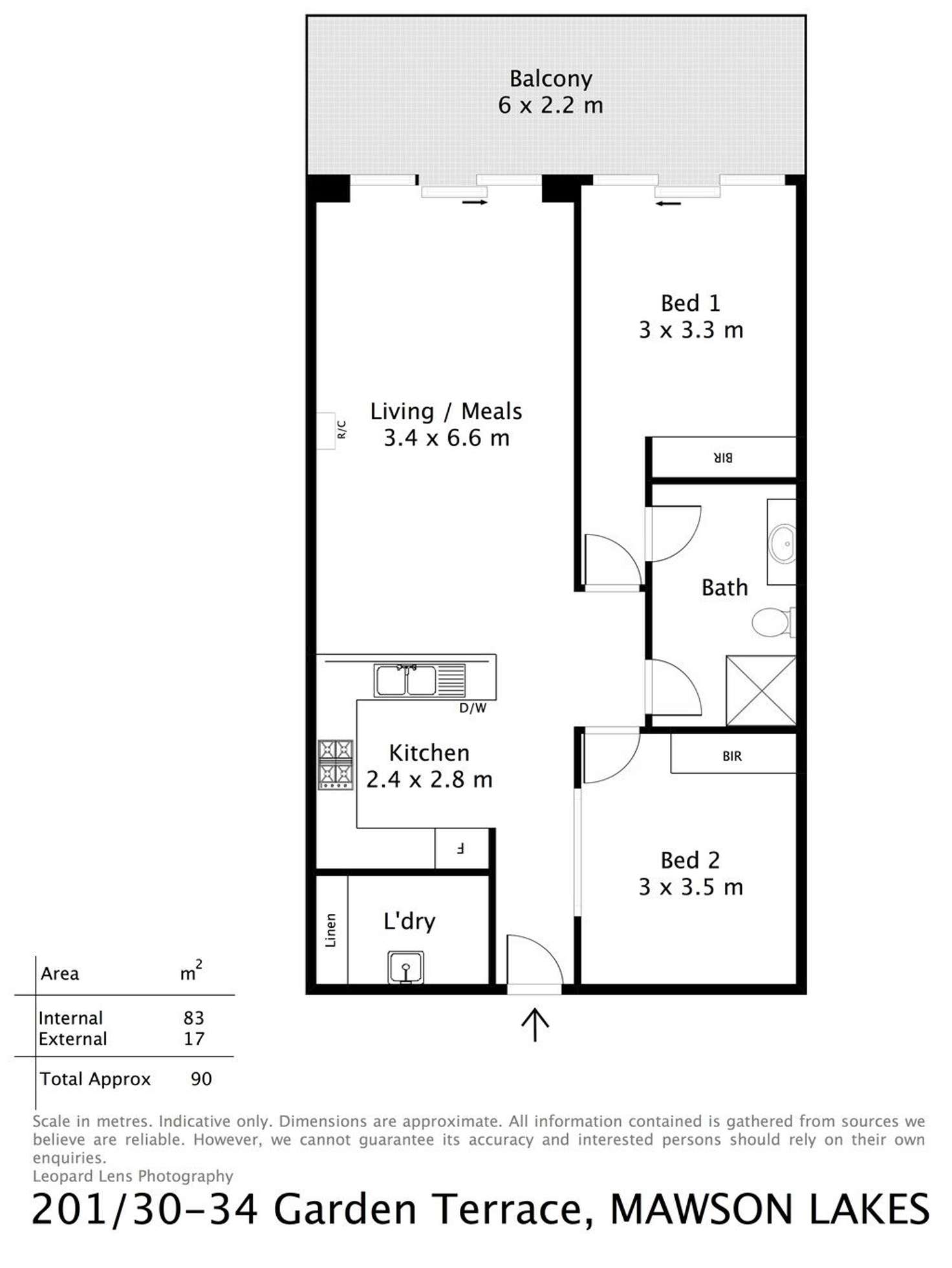 Floorplan of Homely apartment listing, 210, 30-34 Garden Terrace, Mawson Lakes SA 5095