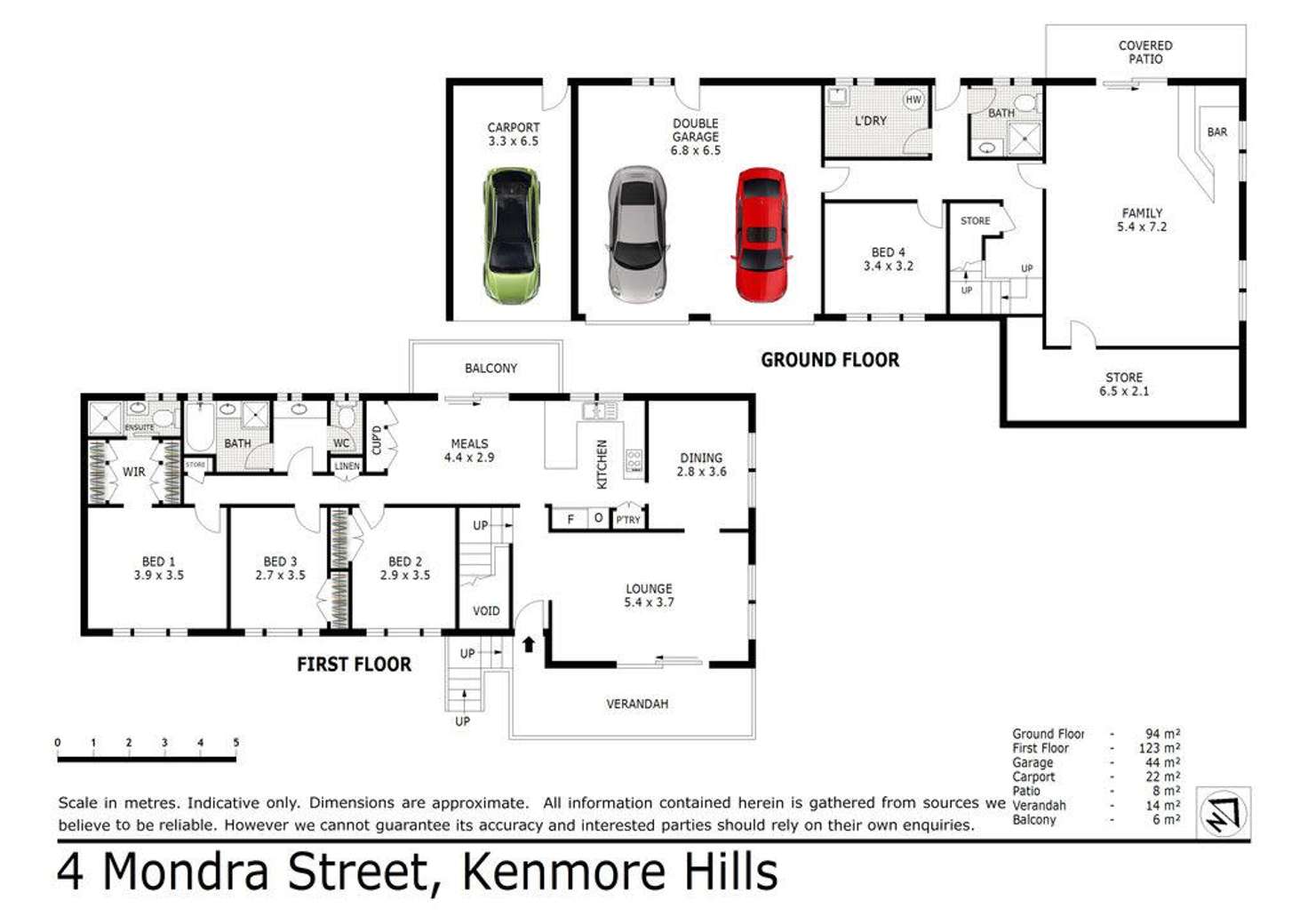 Floorplan of Homely house listing, 4 Mondra Street, Kenmore Hills QLD 4069