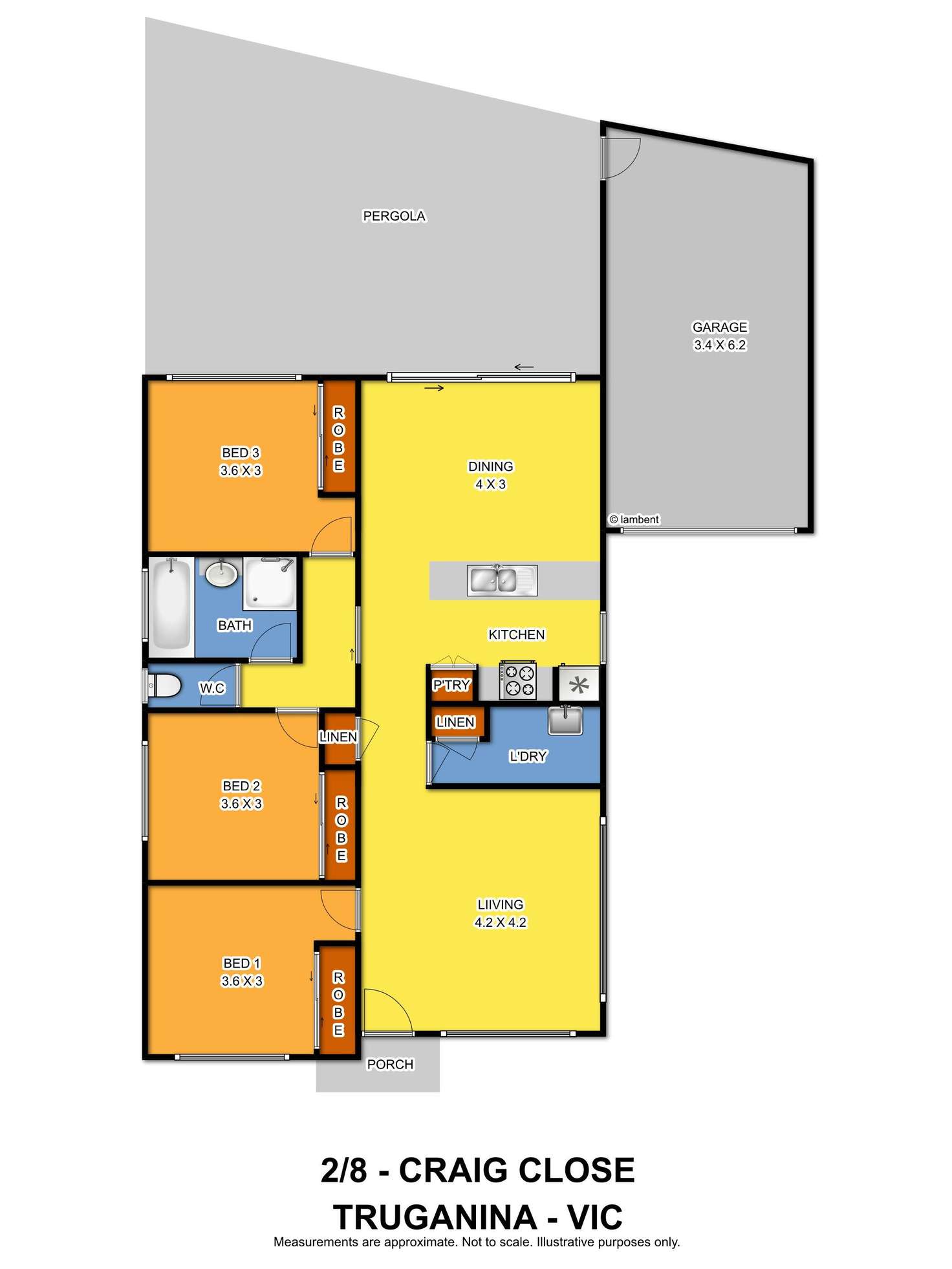 Floorplan of Homely house listing, 2/8 Craig Close, Truganina VIC 3029