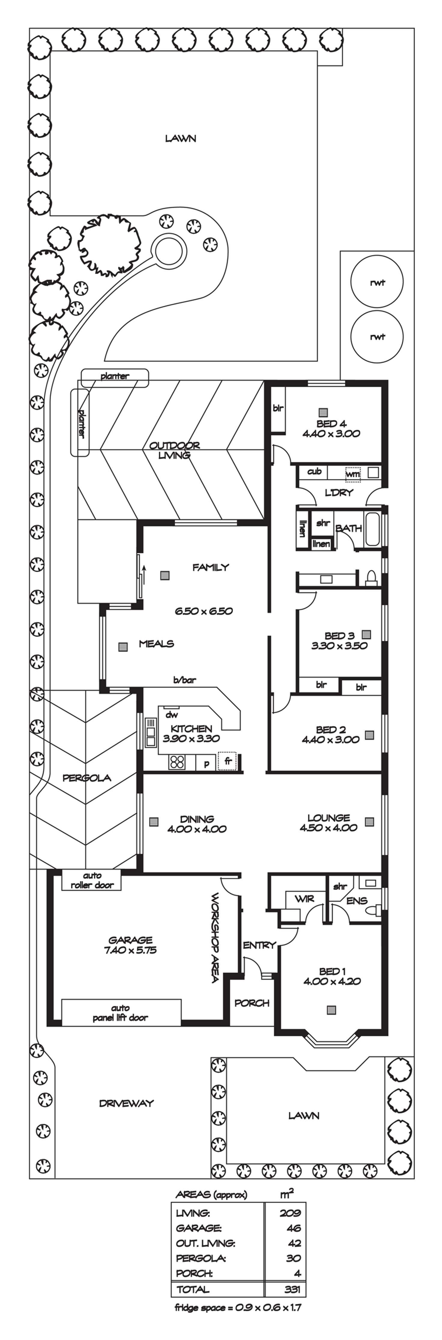 Floorplan of Homely house listing, 1 Kings Avenue, Blair Athol SA 5084