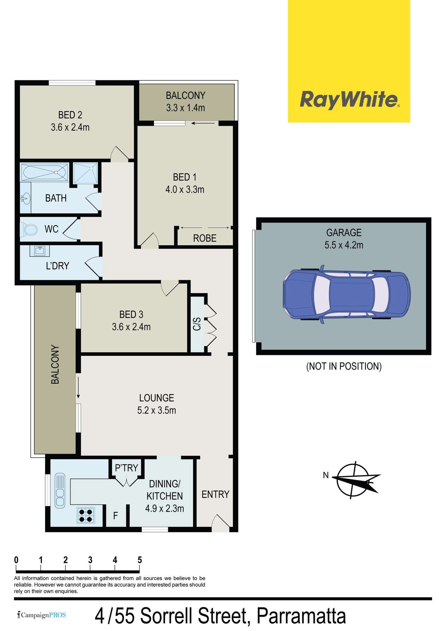 Floorplan of Homely unit listing, 4/55 Sorrell Street, Parramatta NSW 2150