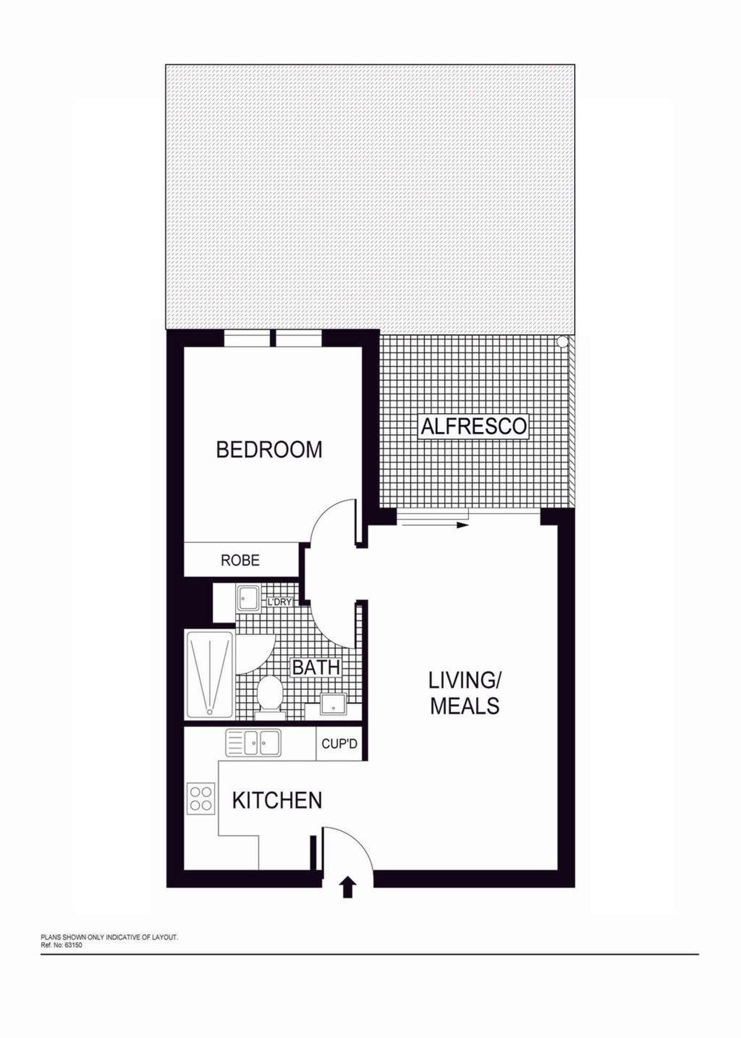 Floorplan of Homely unit listing, 4/14 McGowan Street, Dickson ACT 2602