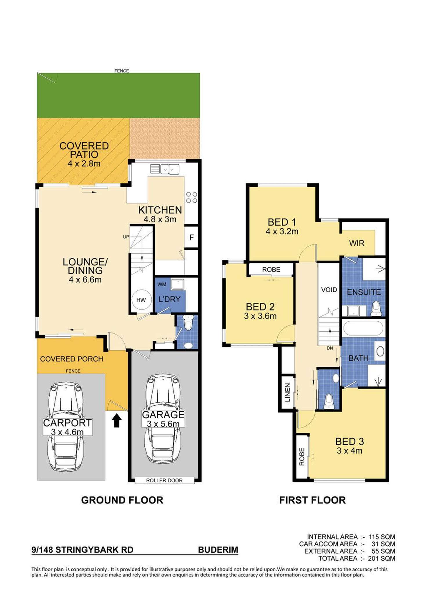Floorplan of Homely townhouse listing, 9/6 Jorl Court, Buderim QLD 4556