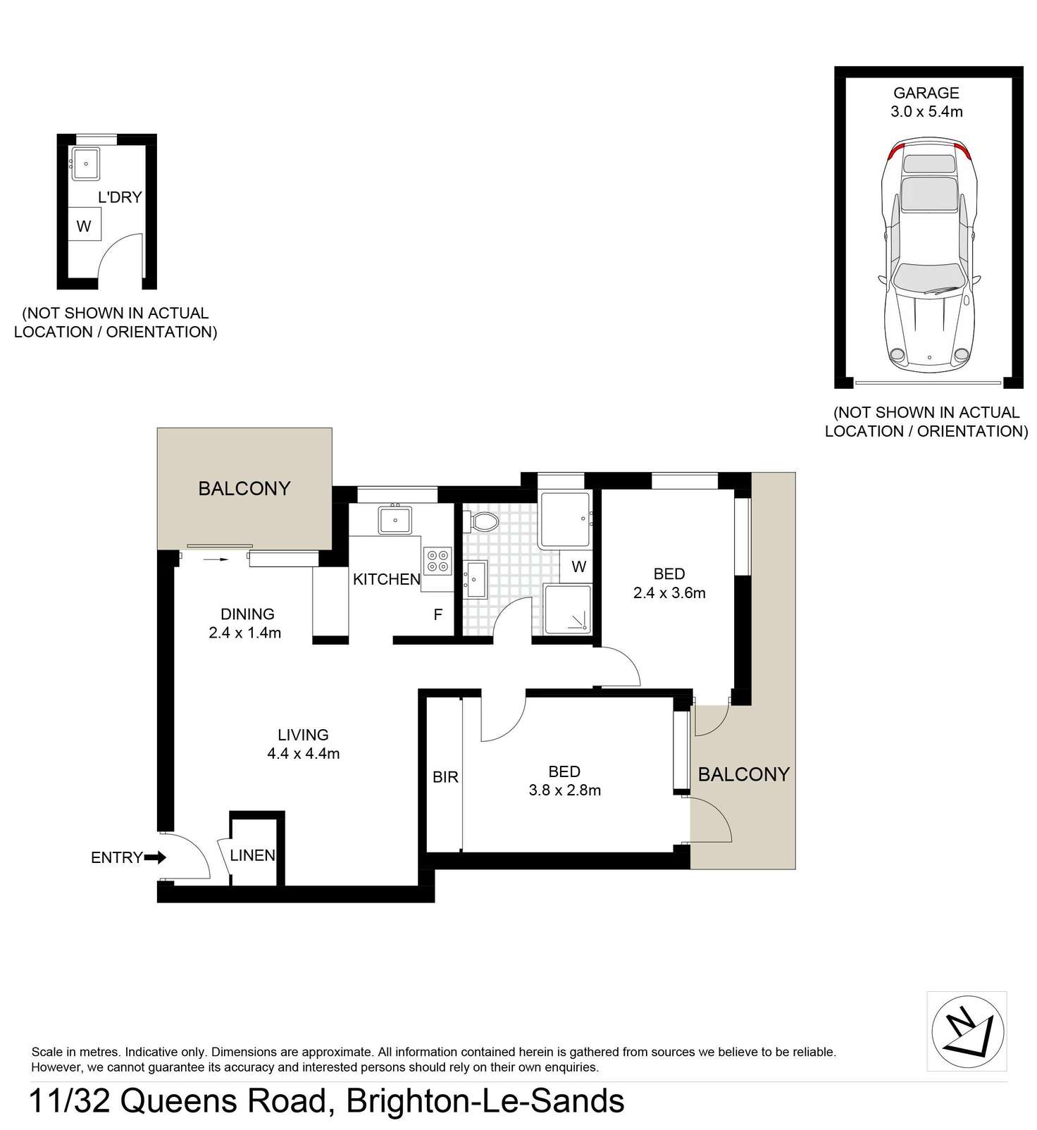 Floorplan of Homely unit listing, 11/32-34 Queens Road, Brighton-le-sands NSW 2216