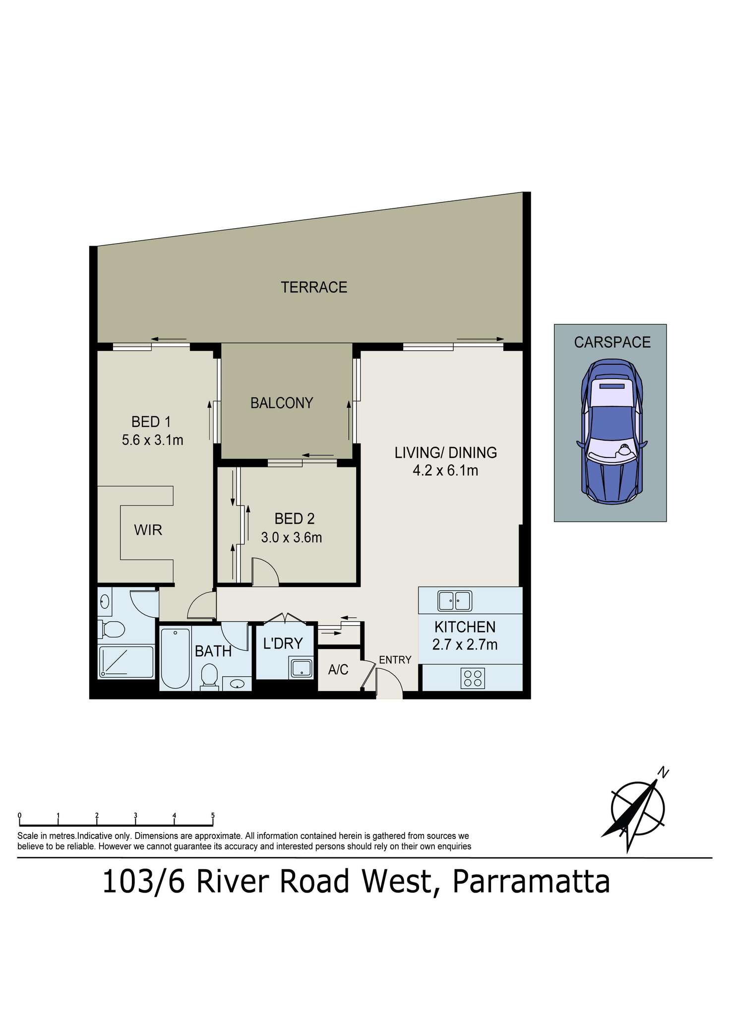 Floorplan of Homely apartment listing, 103/6 River Road West, Parramatta NSW 2150