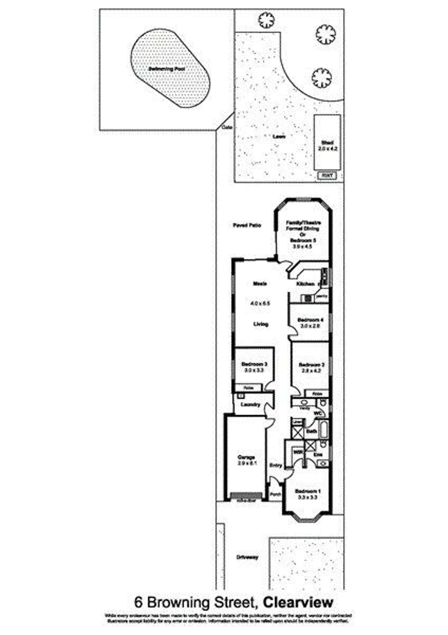 Floorplan of Homely house listing, 6 Browning Street, Clearview SA 5085