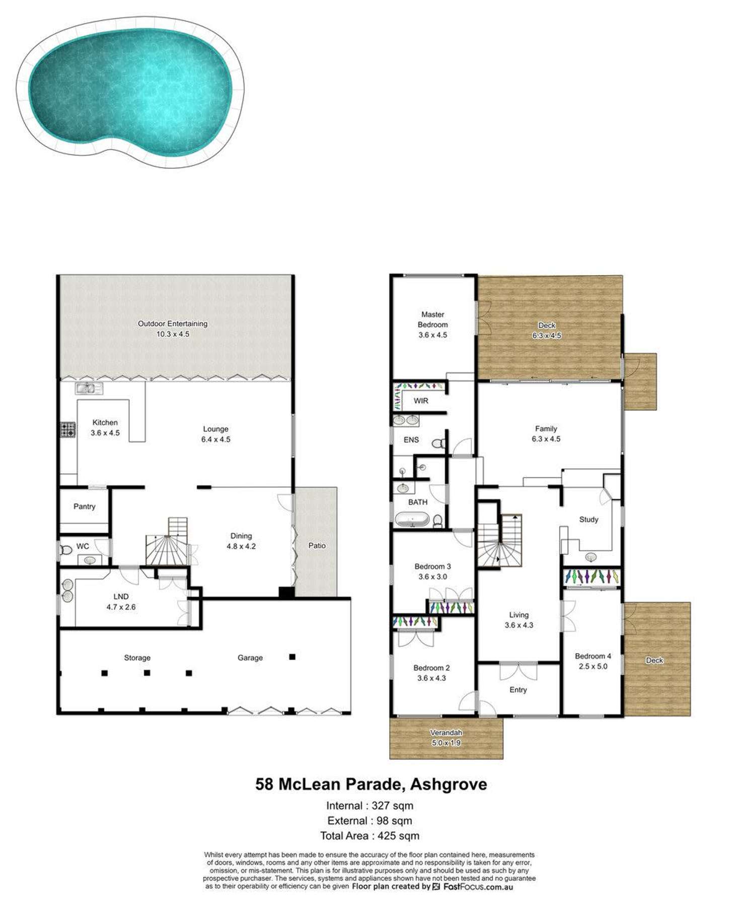 Floorplan of Homely house listing, 58 McLean Parade, Ashgrove QLD 4060