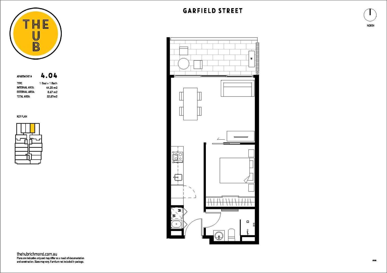 Floorplan of Homely apartment listing, 404/8 Garfield Street, Richmond VIC 3121