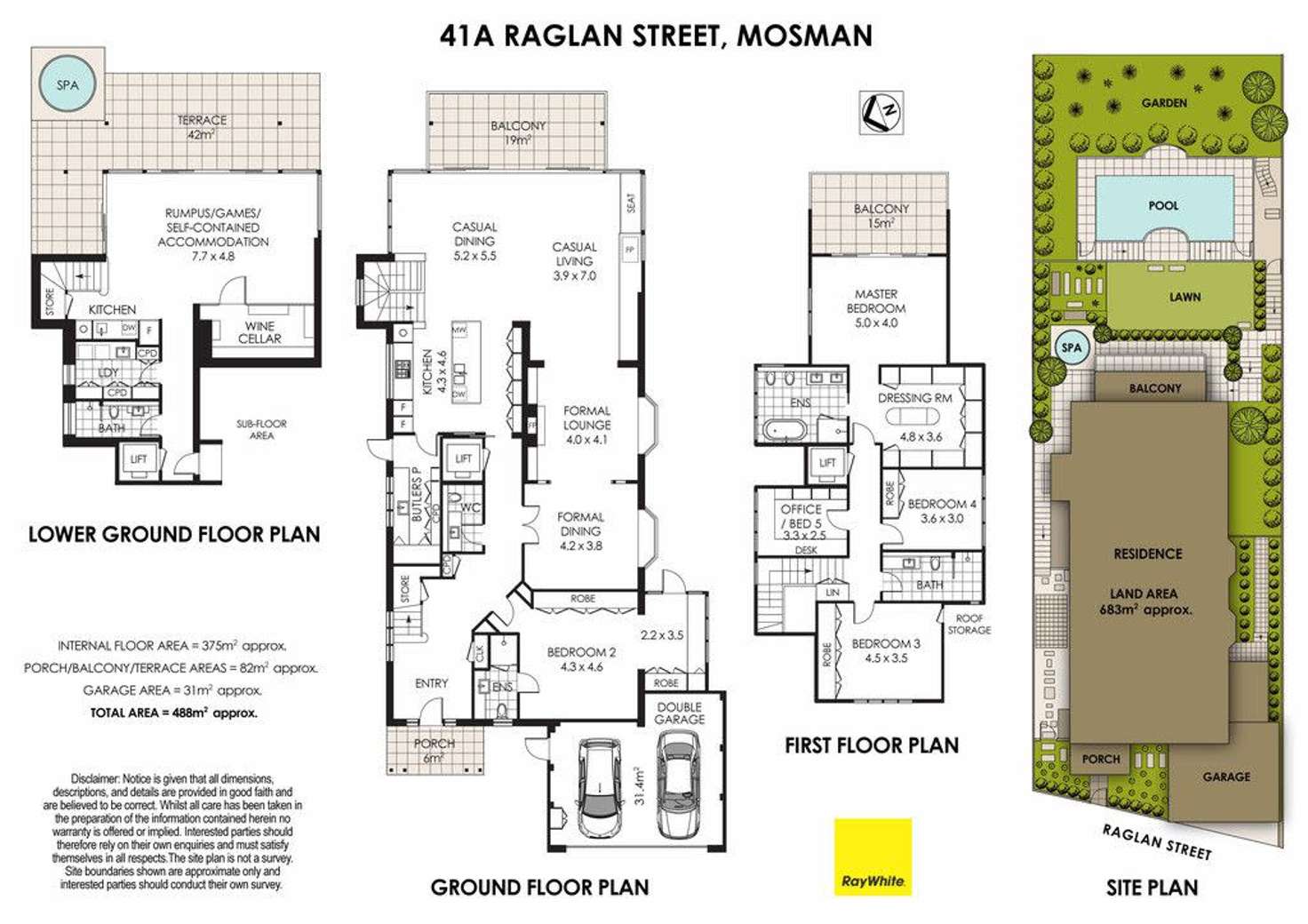 Floorplan of Homely house listing, 41a Raglan Street, Mosman NSW 2088